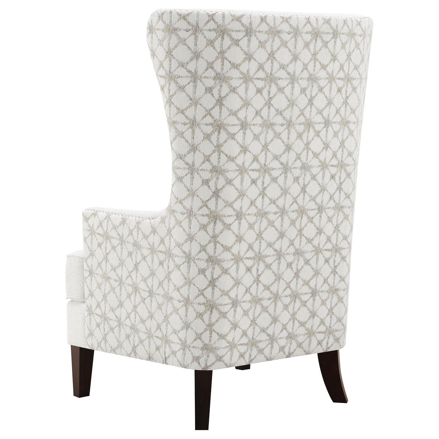Coaster Pippin Upholstered Fabric Accent Chair with Wingback in Latte