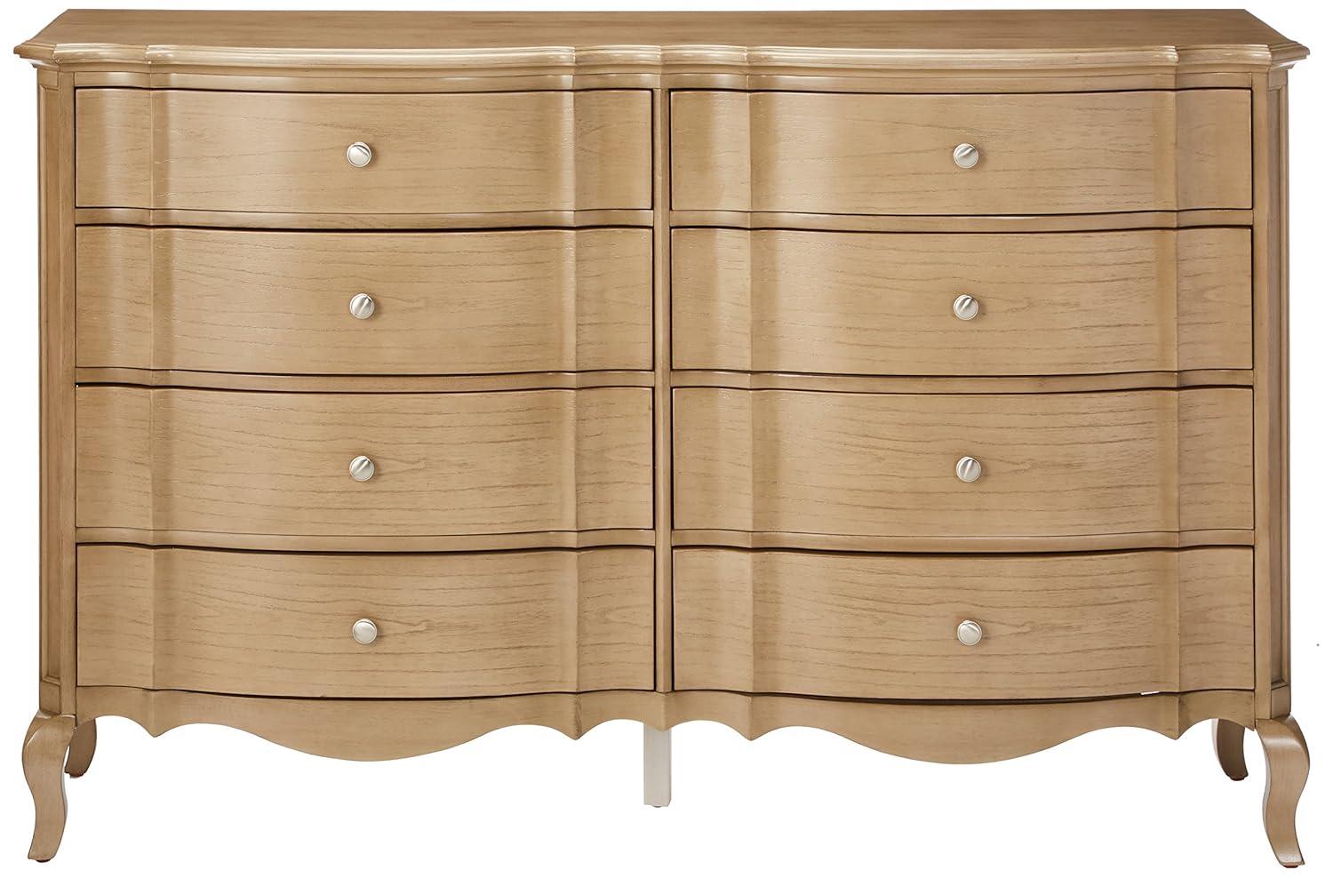 Acme Furniture 64" Chelmsford Dresser Antique Taupe: 8-Drawer Wood Storage for Bedroom, No Assembly Required