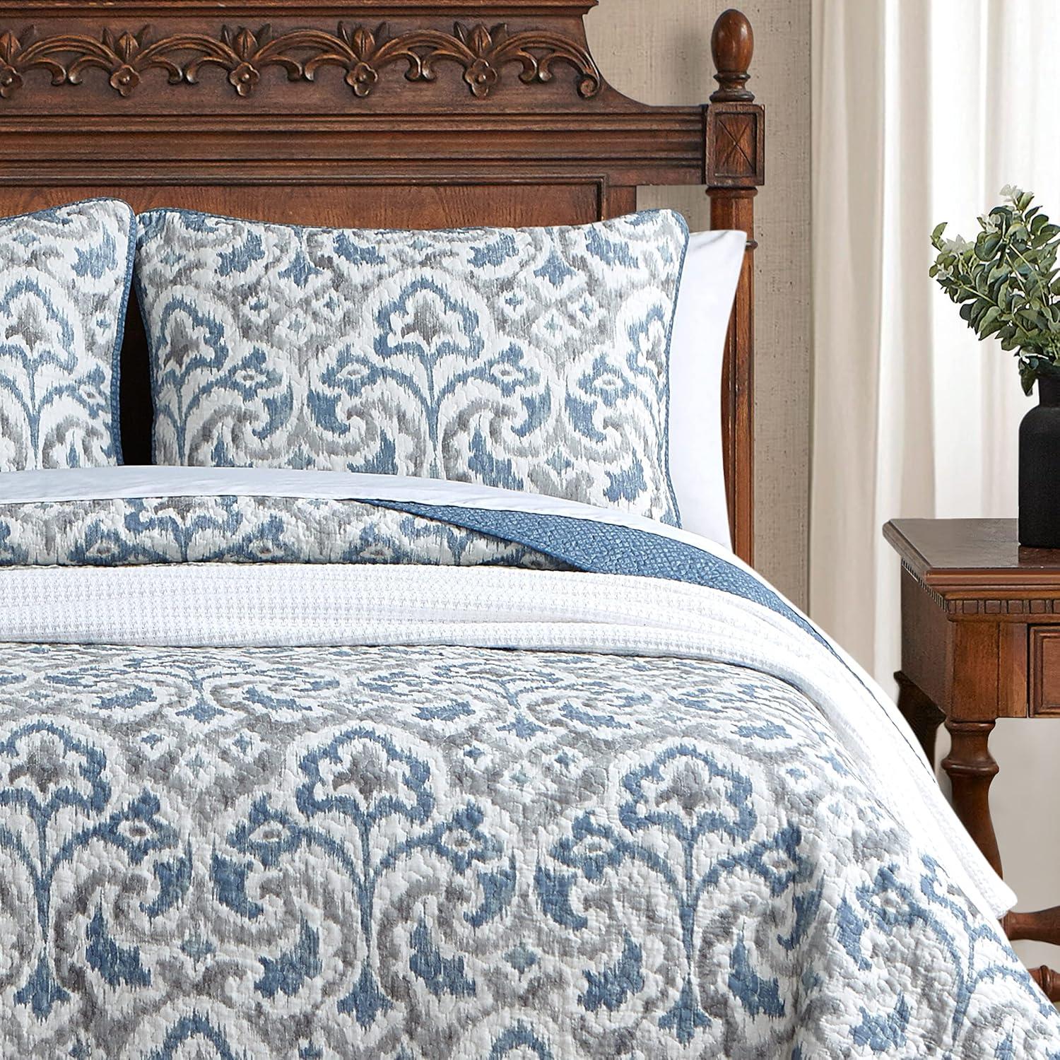 Cape Verde Quilt & Sham Set Smoke Blue - Tommy Bahama