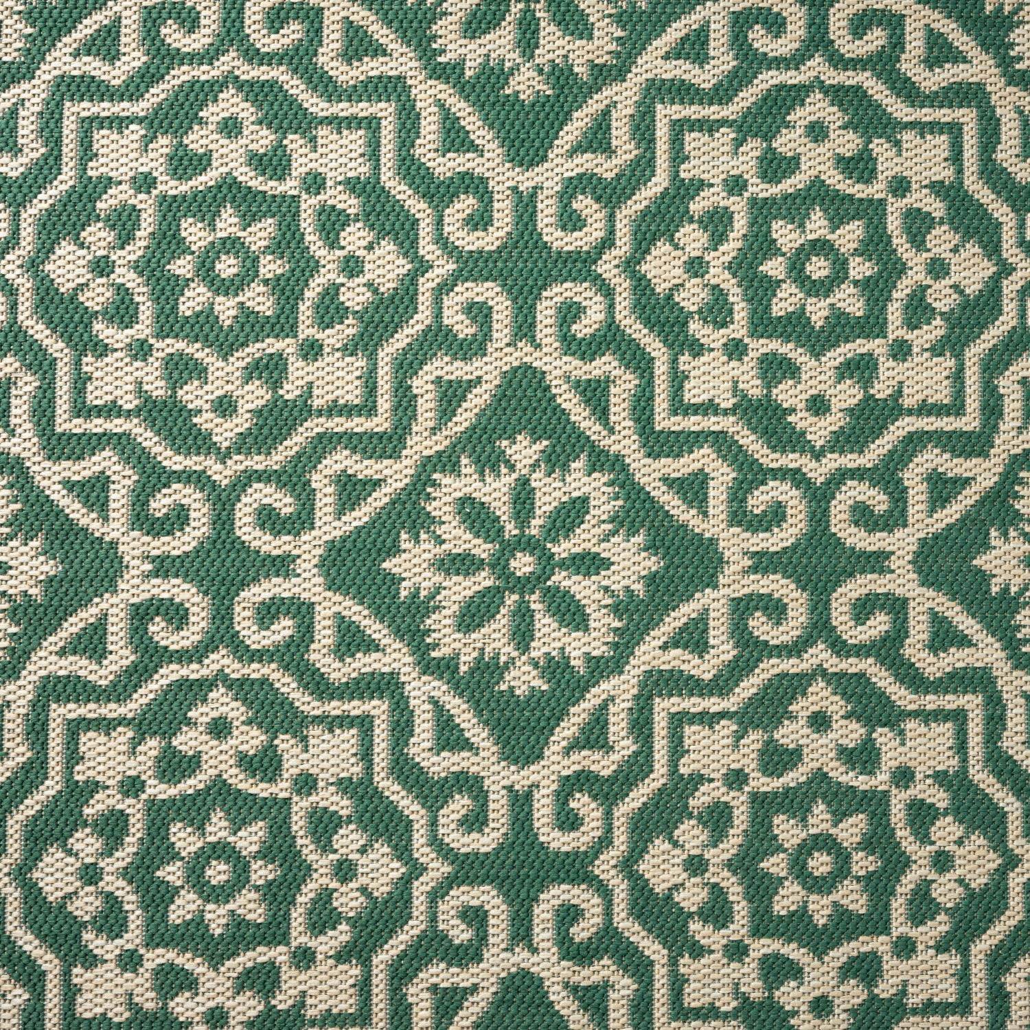 NICOLE MILLER NEW YORK Patio Country Danica Geometric Indoor/Outdoor Area Rug, Green/Beige