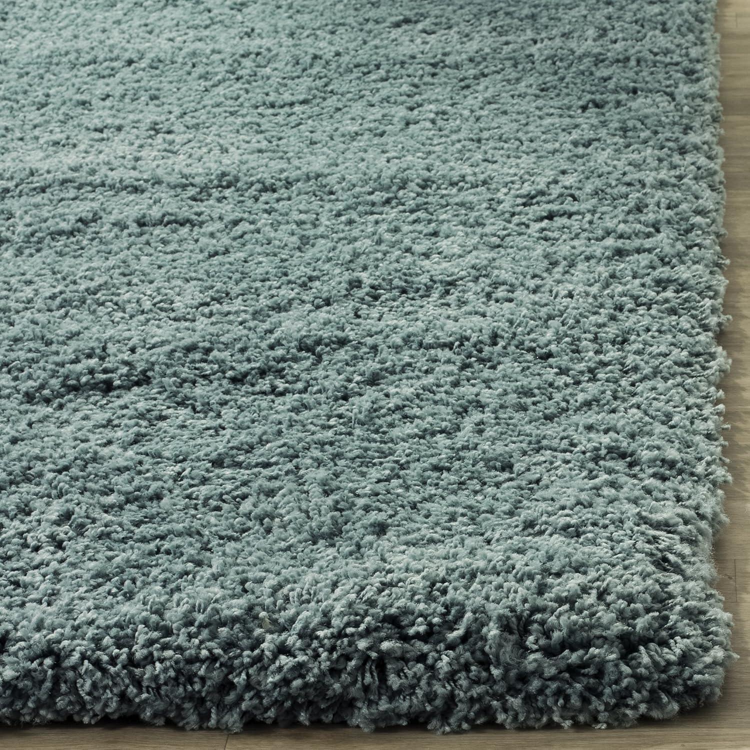 California Shag SG151 Power Loomed Indoor Runner Rug - Light Blue - 2'3"x9' - Safavieh