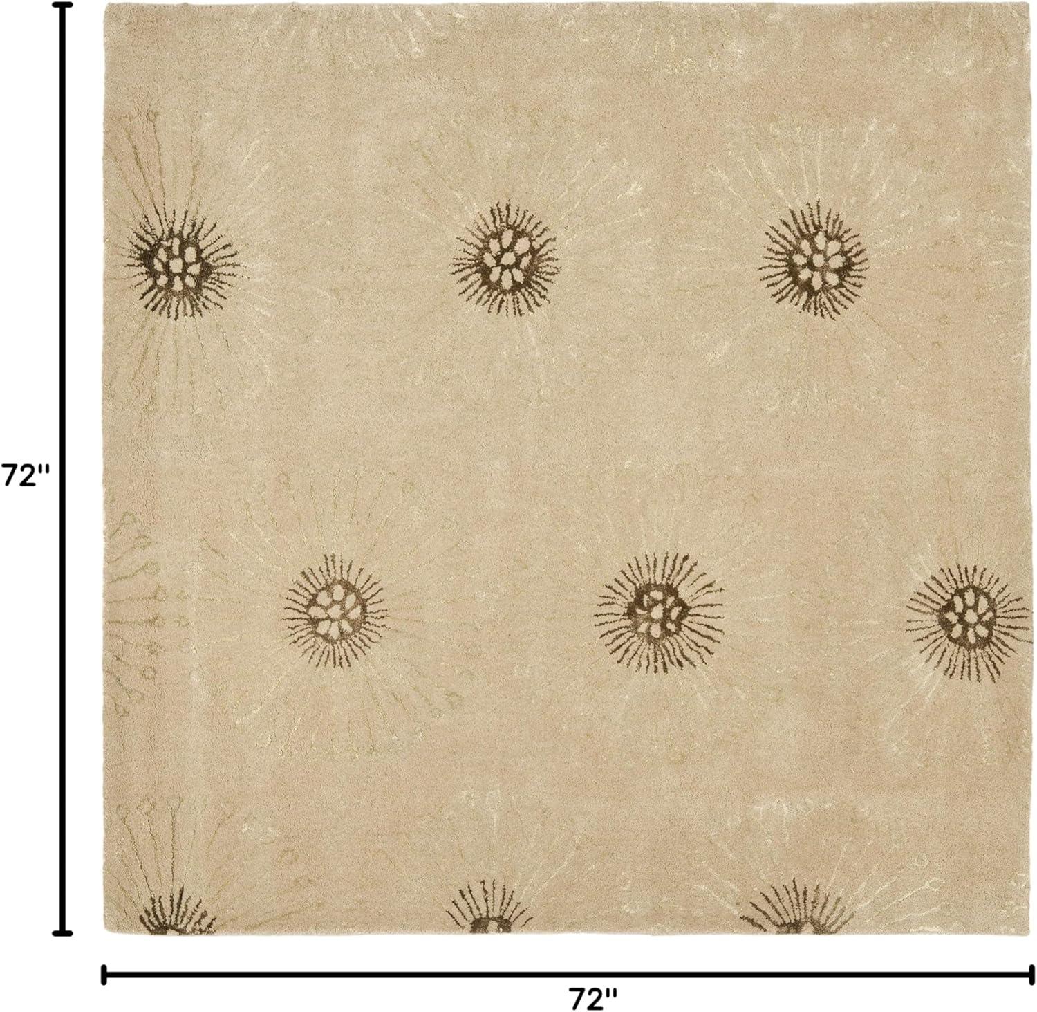 Soho SOH821 Hand Tufted Area Rug - Beige/Brown - 6'x6' - Safavieh.