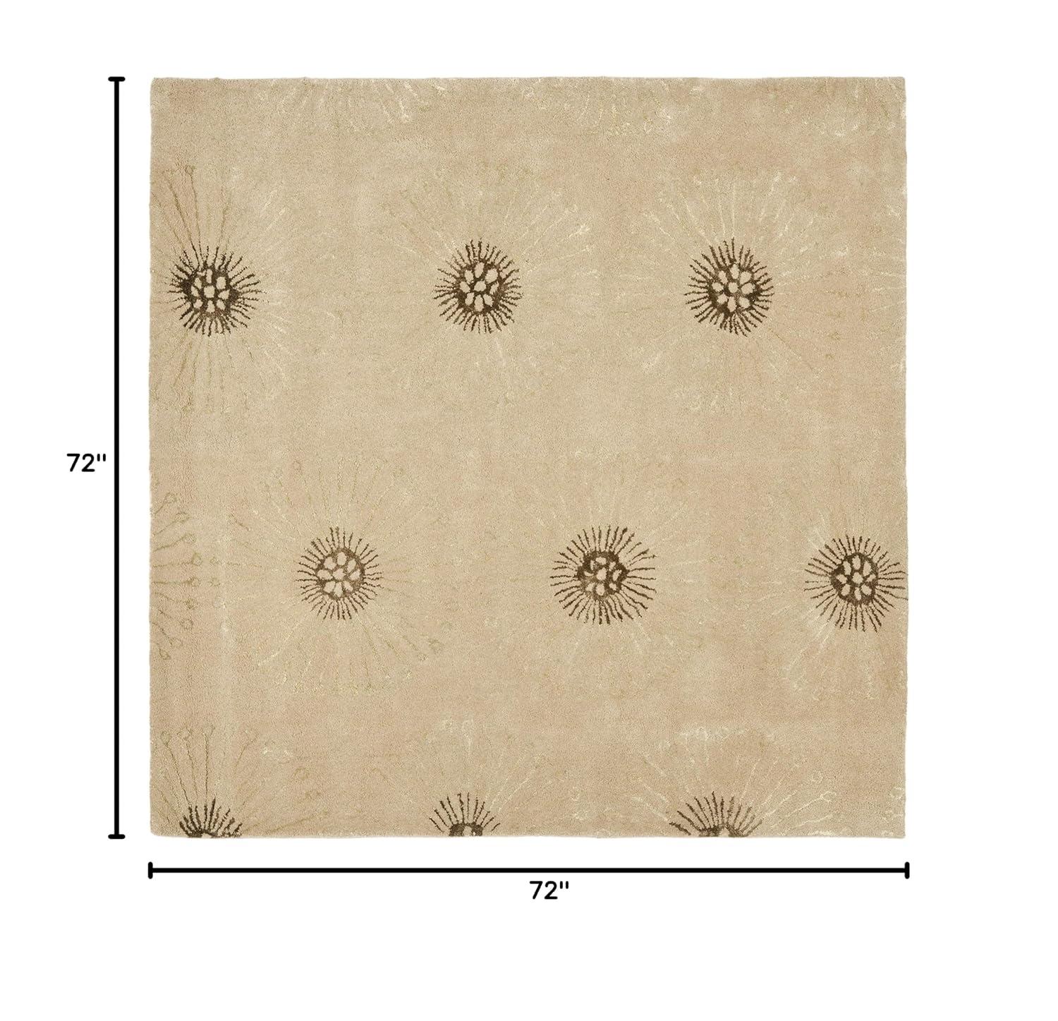 Soho SOH821 Hand Tufted Area Rug - Beige/Brown - 6'x6' - Safavieh.