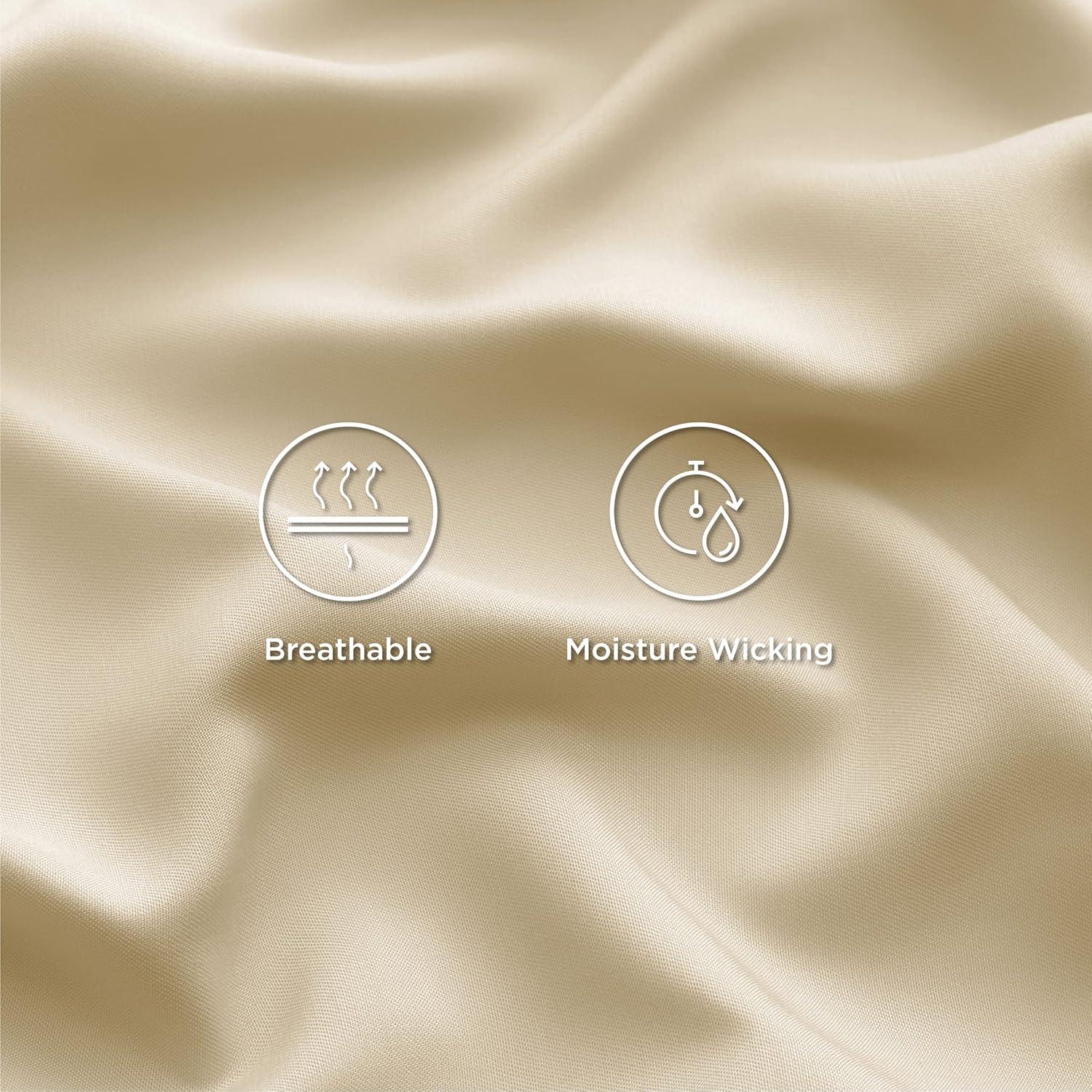 Bedsure California King Sheet Sets - 4 Pieces Soft Cal King Sheets - Breathable & Cooling - Hotel Luxury - Easy Care Polyester Microfiber Bedding for Women, Men, Dusty Pink