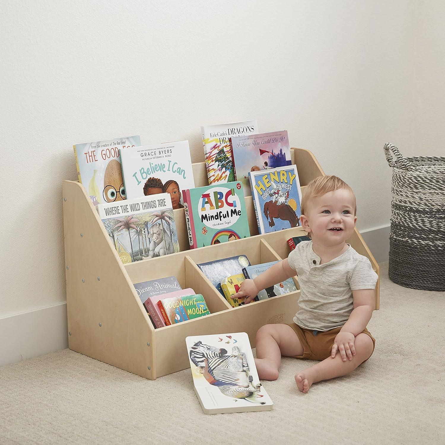 ECR4Kids 5-Compartment Easy to Reach Book Display, Classroom Storage