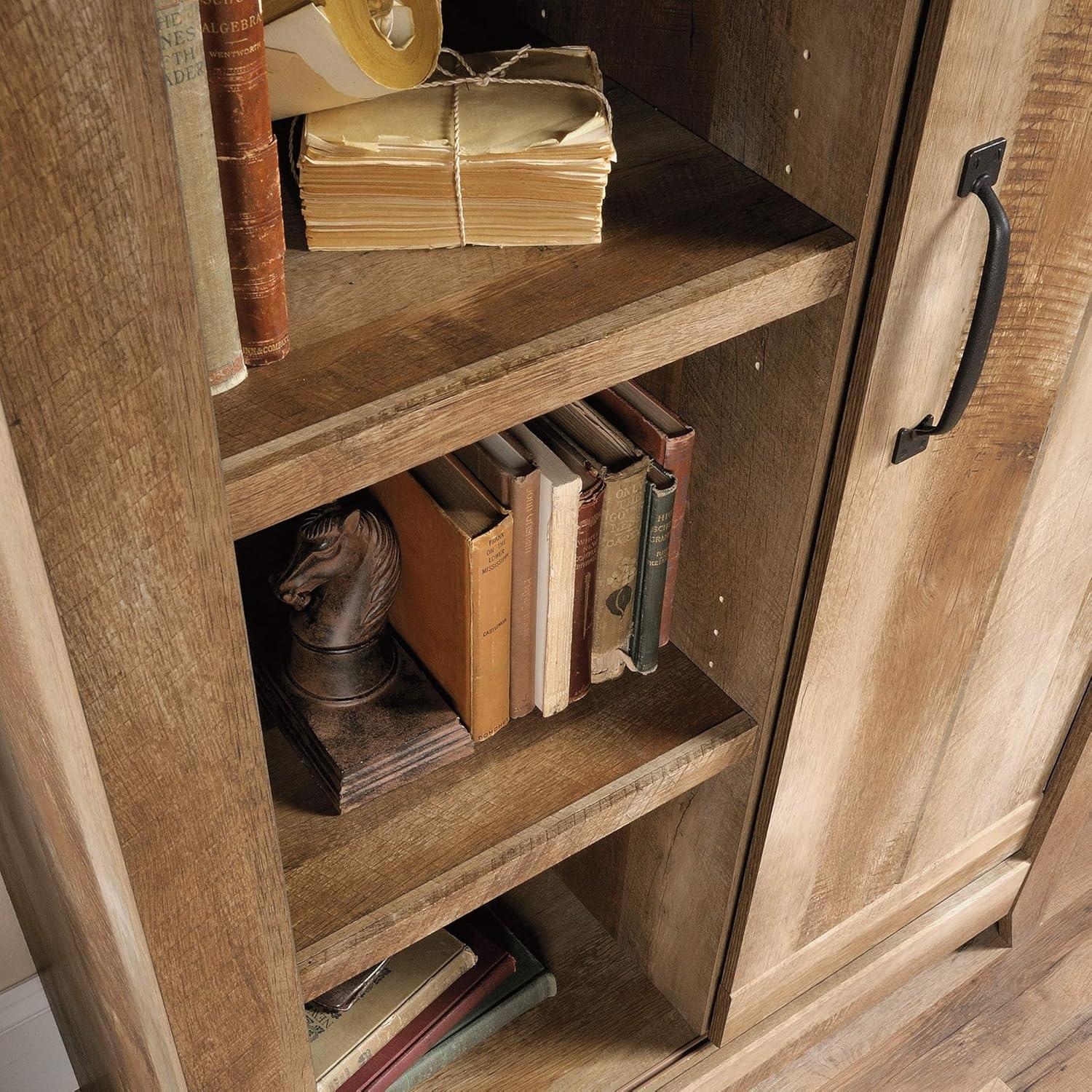 Sauder Adept 6 Shelf Storage Cabinet in Craftsman Oak