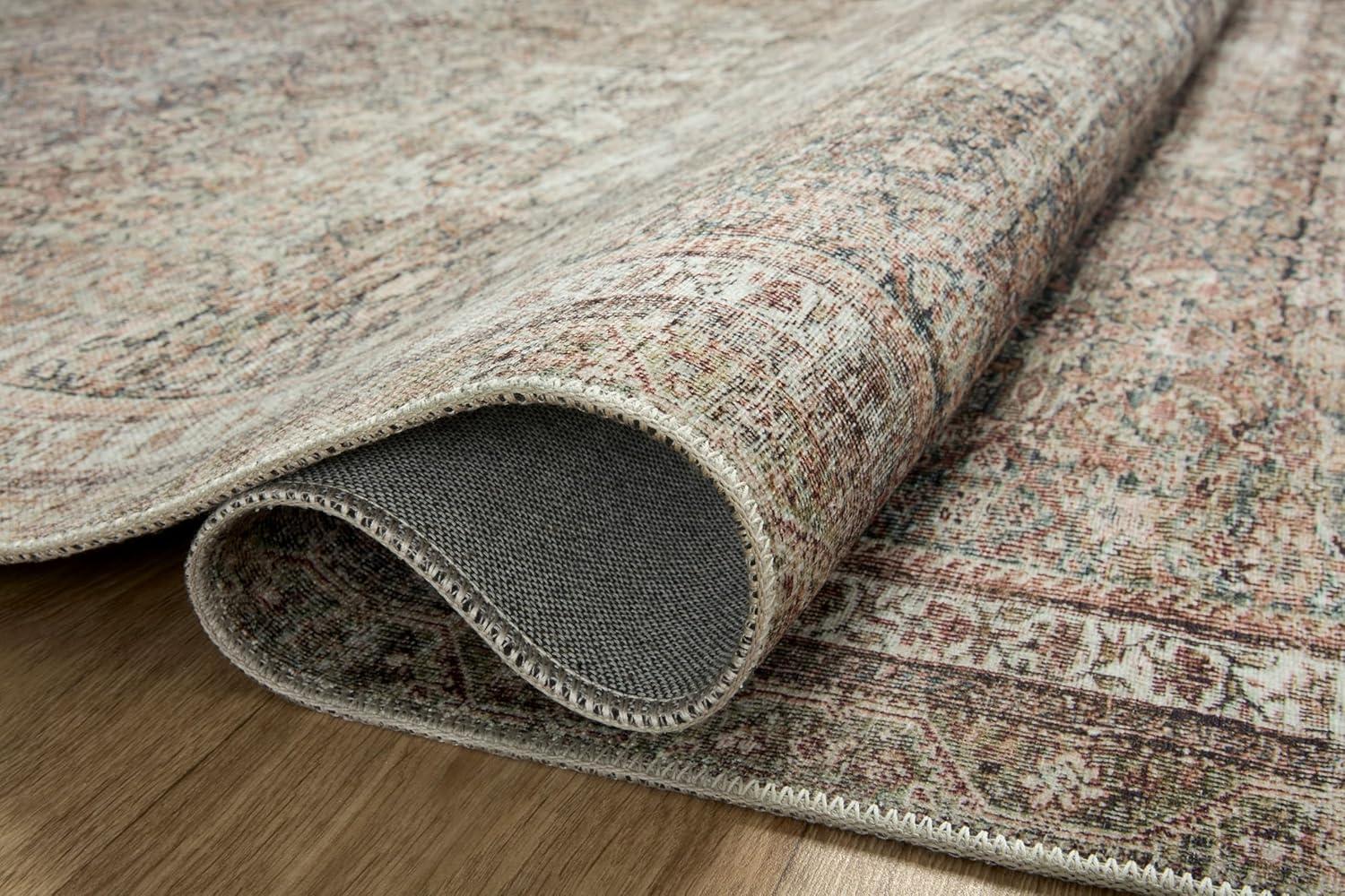 Chris Loves Julia x Loloi Jules Oriental Power Loomed Polyester Area Rug in Ink / Terracotta