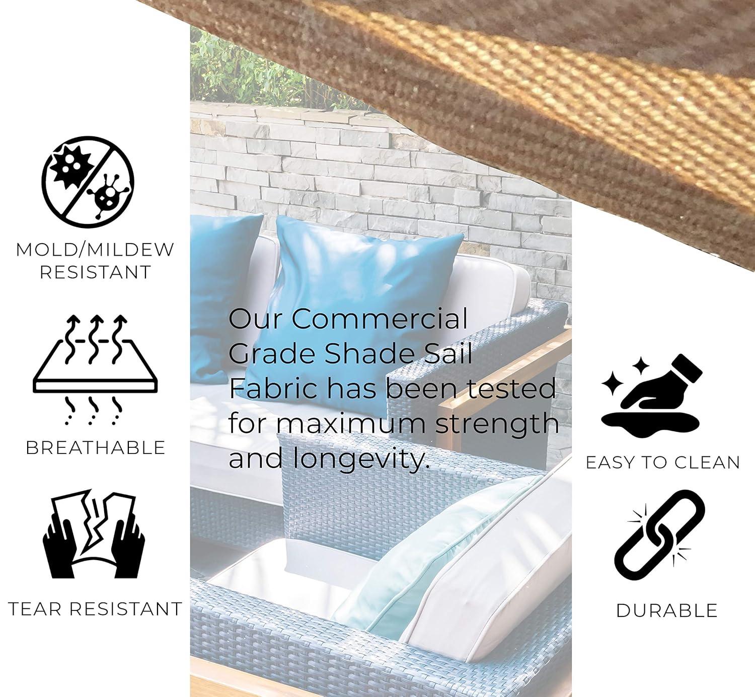 12 x 12 Backyard Expressions Sun Shade Sail for Patio Available in a Variety of Colors