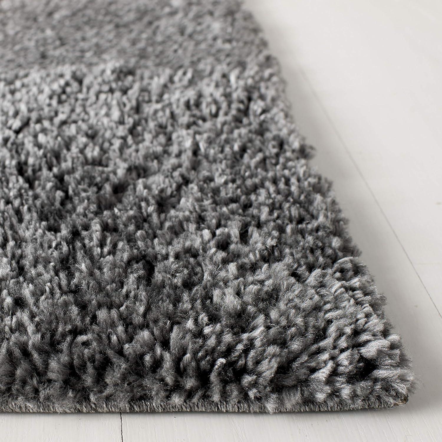 August Shag 900 AUG900 Power Loomed Indoor Area Rug - Grey - 5'3"x7'6" - Safavieh