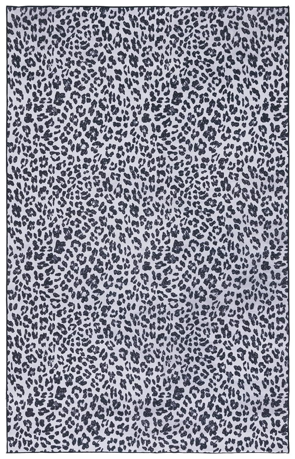 Faux Hide FAH505 Power Loomed Machine Washable Indoor Area Rug - Ivory/Black - 5'x8' - Safavieh