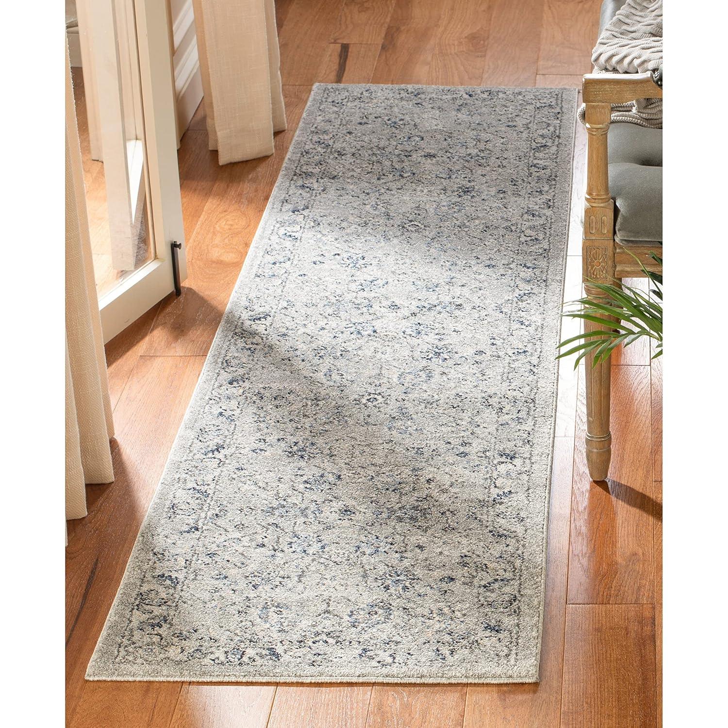 Charleston CHL413 Loomed Indoor Area Rug - Grey/Dark Grey - 4'x6' - Safavieh