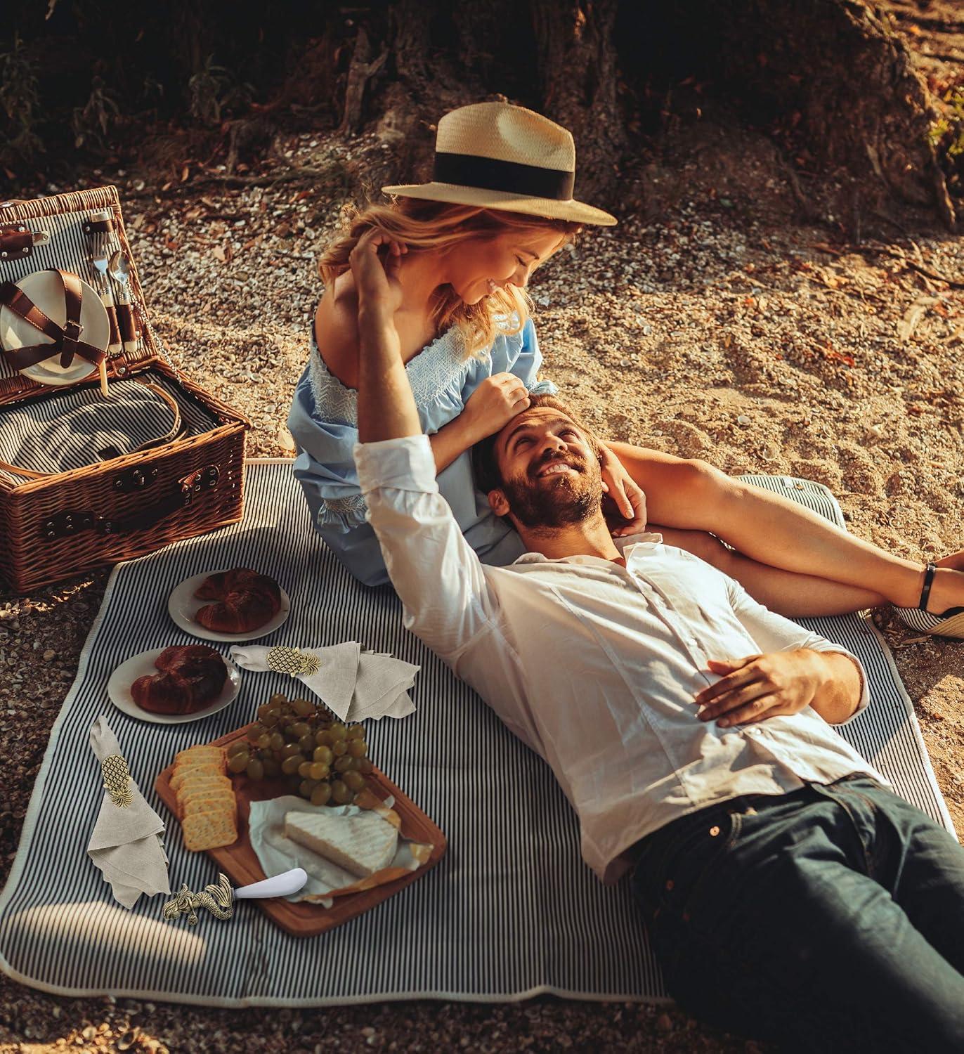 Golden Pineapple Embossed Metal Napkin Rings Set of 6