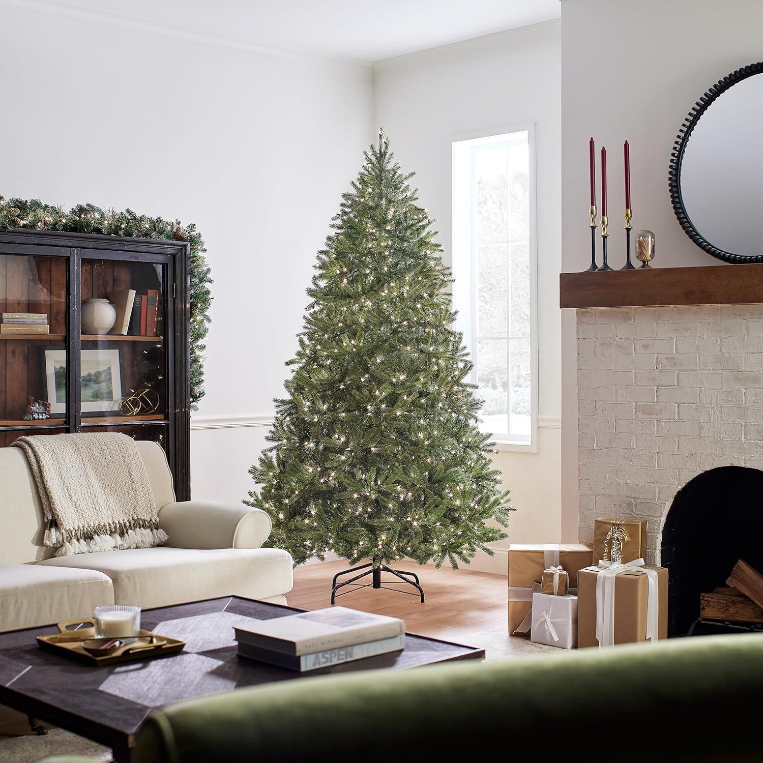 7.5ft National Christmas Tree Company Full Jersey Frasier Fir Medium Artificial Christmas Tree 1000ct Clear