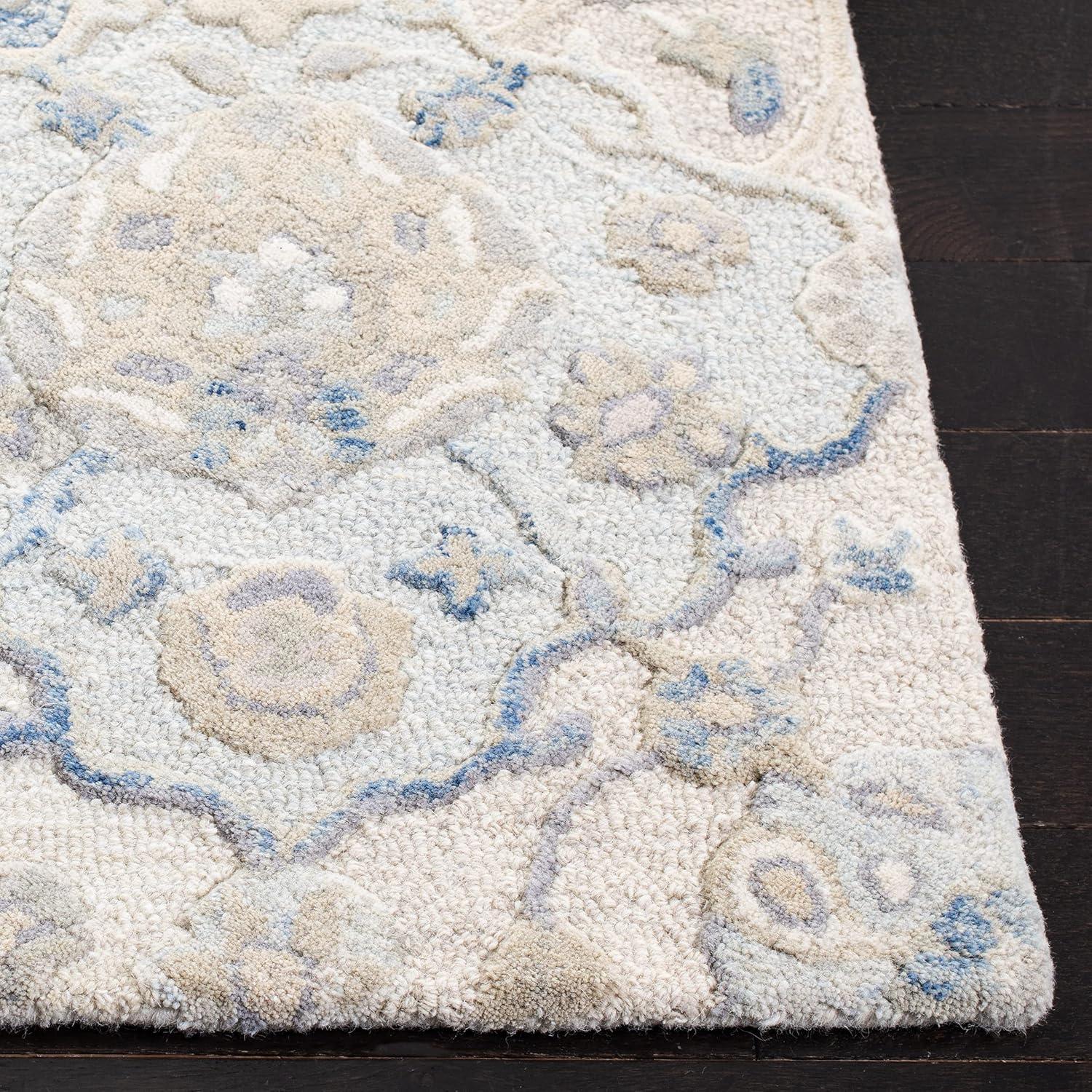 Glamour GLM622 Hand Tufted Runner Rug - Grey/Blue - 2'3"x8' - Safavieh.