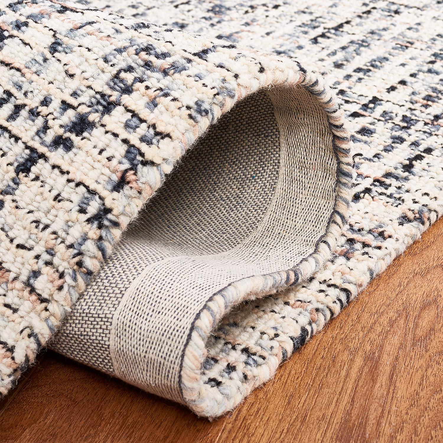 Abstract ABT493 Hand Tufted Area Rug - Black/Beige - 4'x6' - Safavieh.