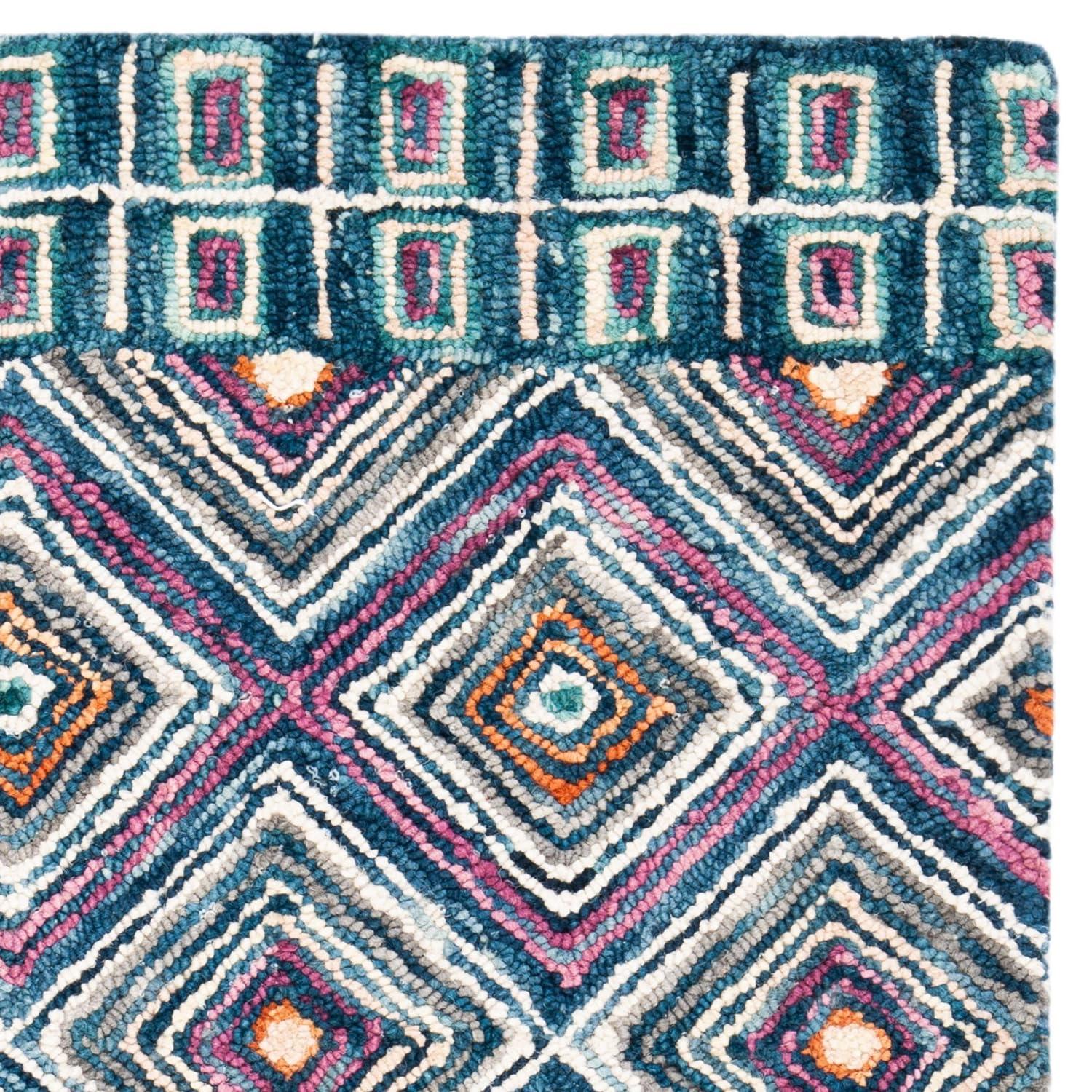 Aspen APN812 Hand Tufted Indoor Runner Rug - Blue/Red - 2'3"x7' - Safavieh