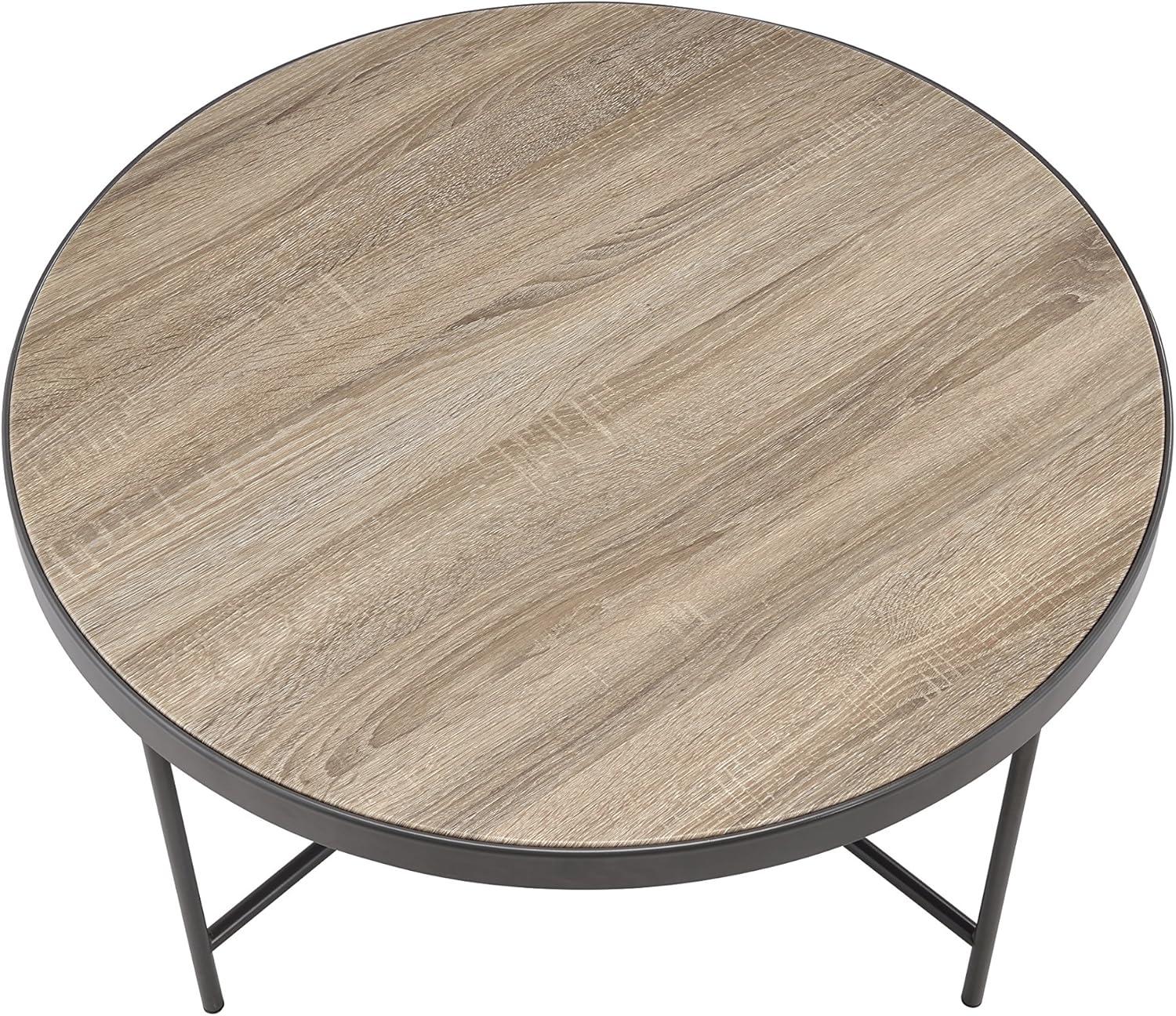 Charming Coffee Table Weathered Oak Brown - Saltoro Sherpi