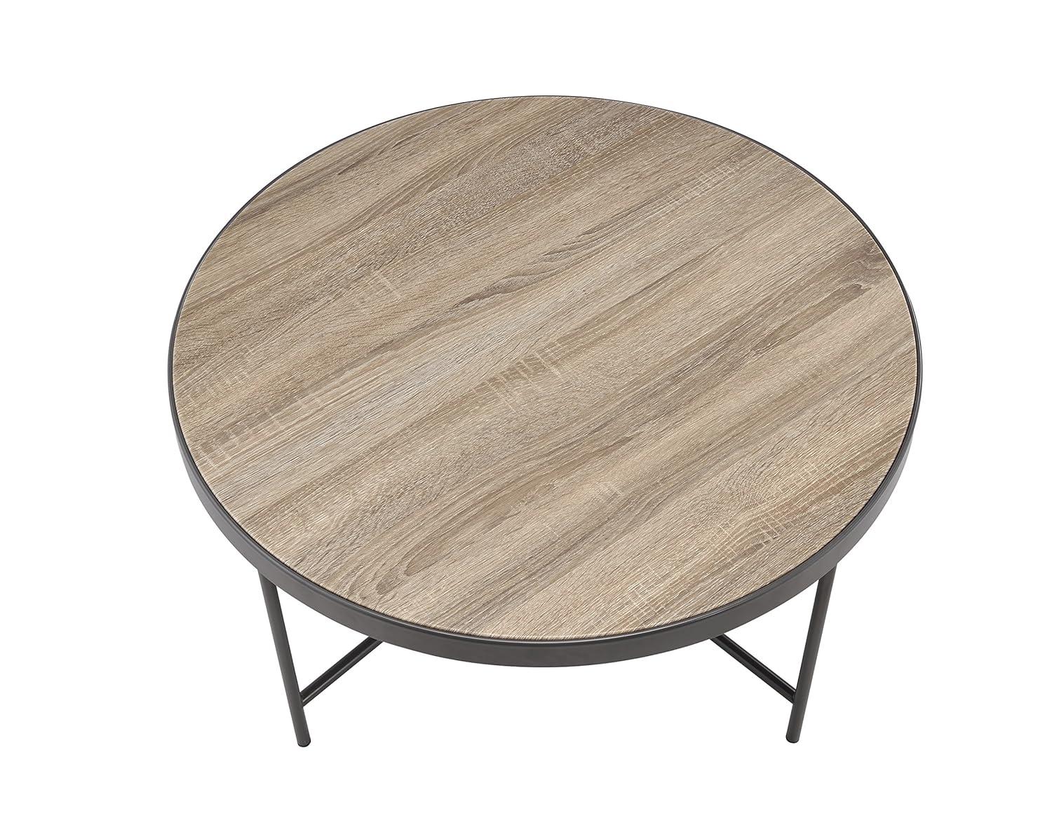 Charming Coffee Table Weathered Oak Brown - Saltoro Sherpi