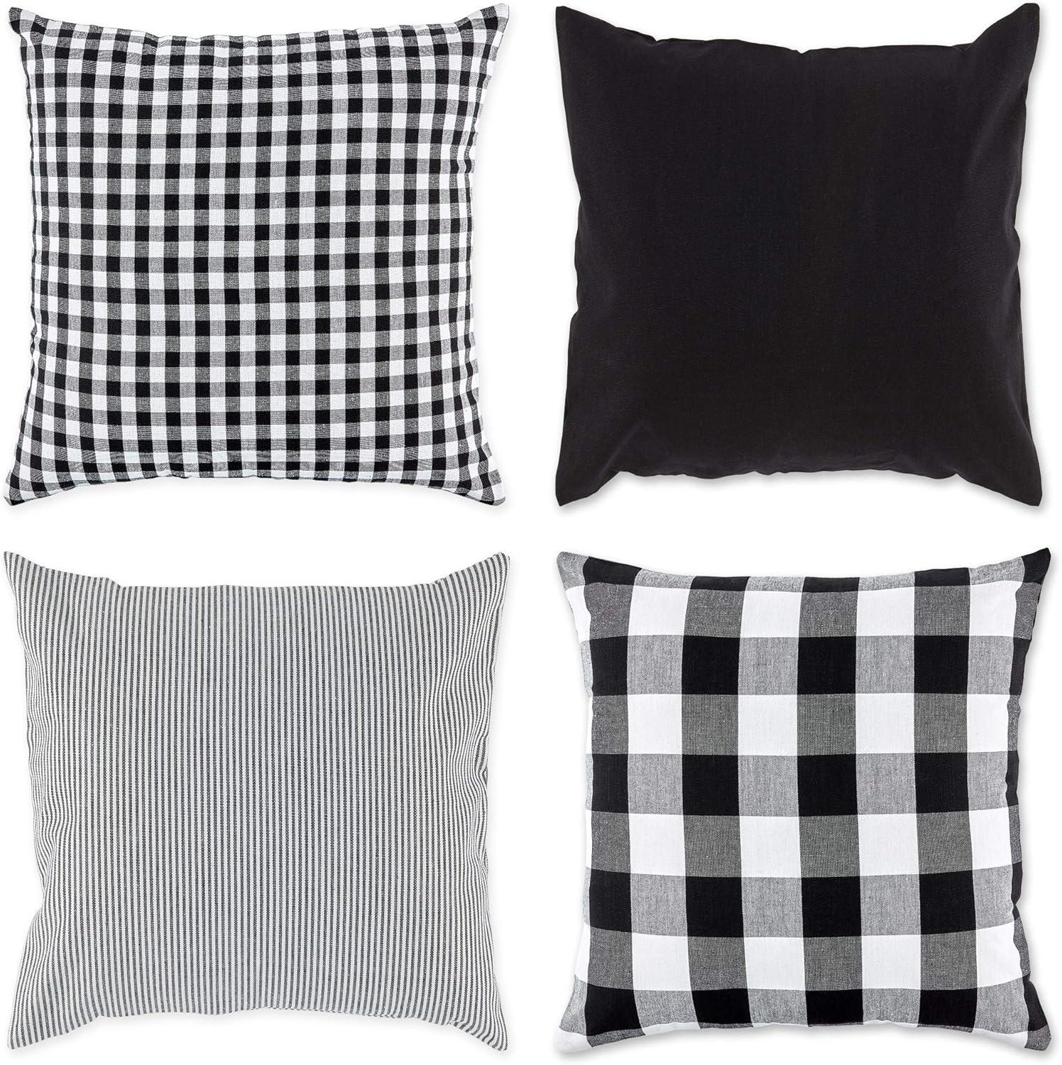 Gingham Check Kitchen Tabletop Bed Plaid Cotton Pillow Cover