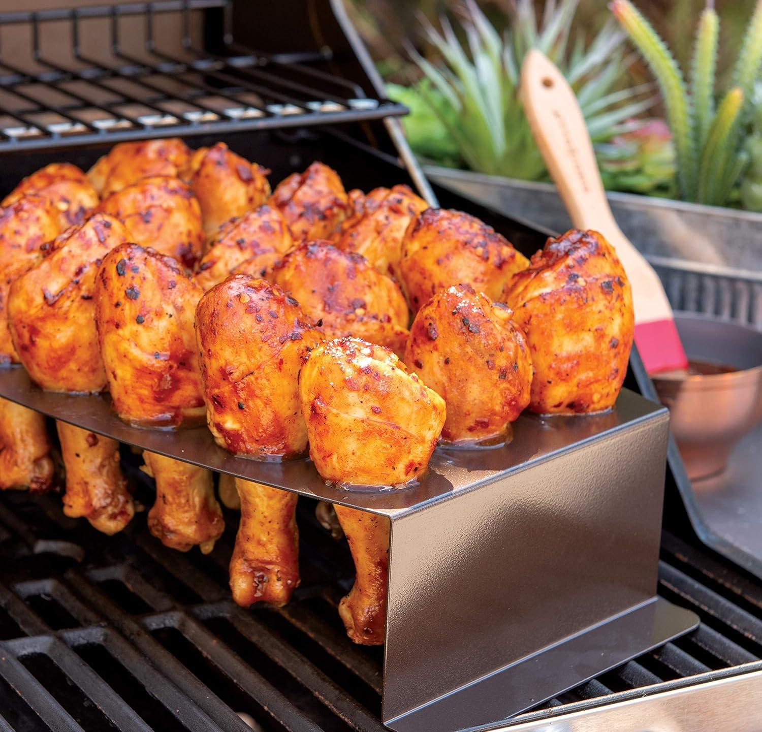 Nordic Ware Aluminized Steel Chicken Leg Griller and Jalapeno Roasting Rack