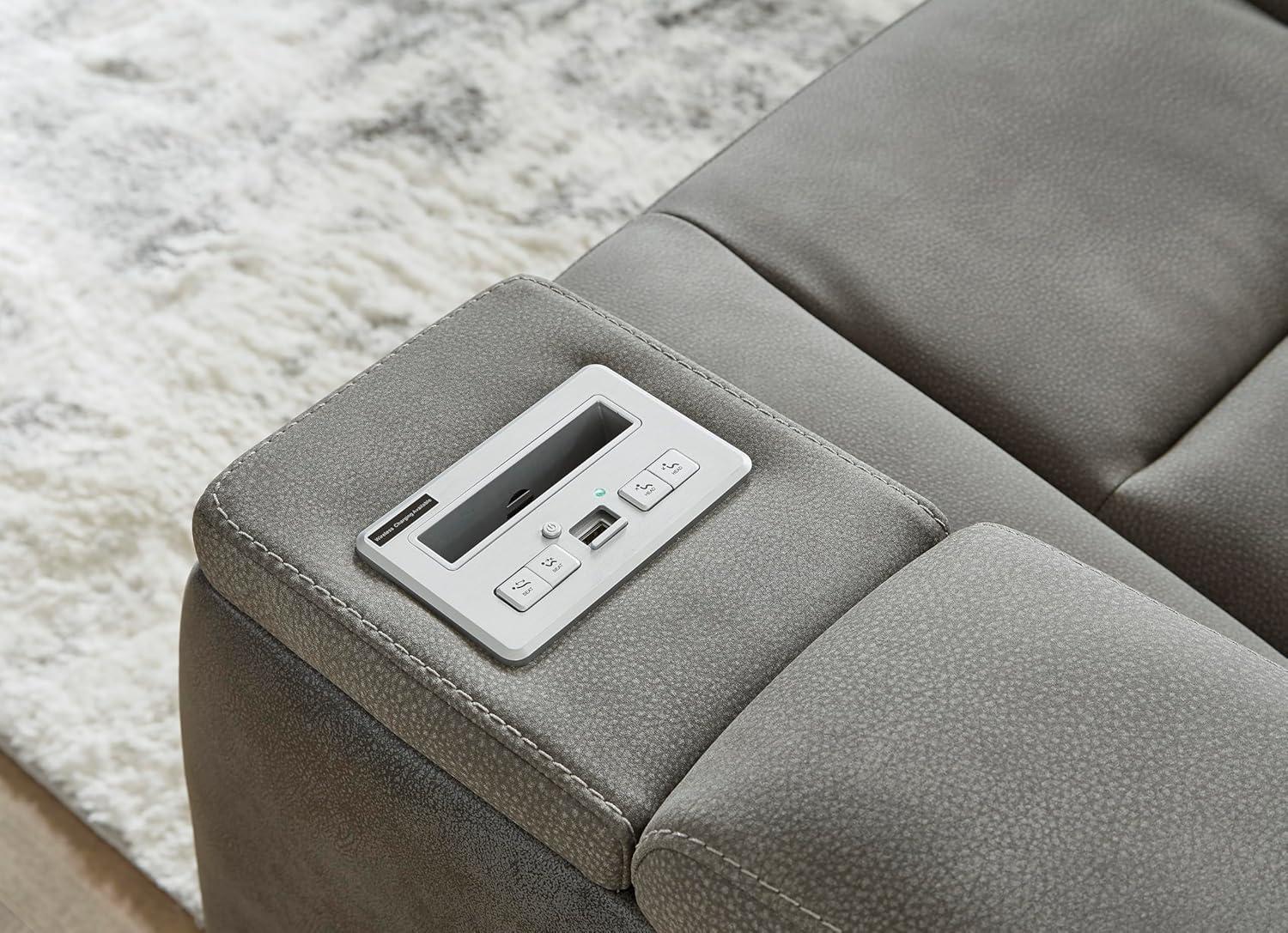 Signature Design by Ashley Next-Gen DuraPella Contemporary Power Reclining Loveseat with Adjustable Headrest