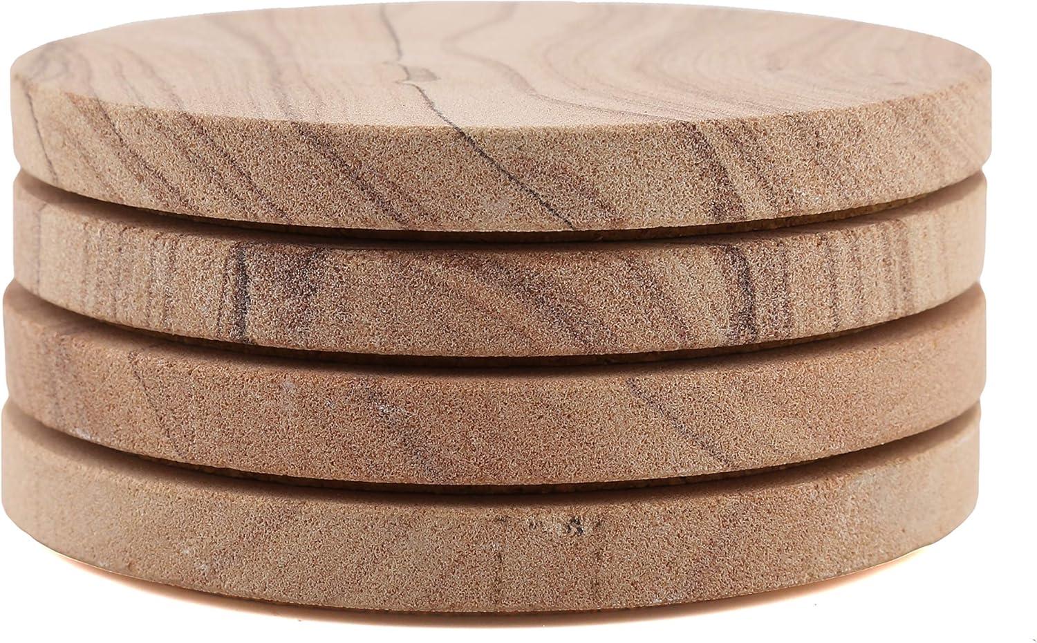 Thirstystone Cinnabar All Natural Sandstone Coaster 4-Pack