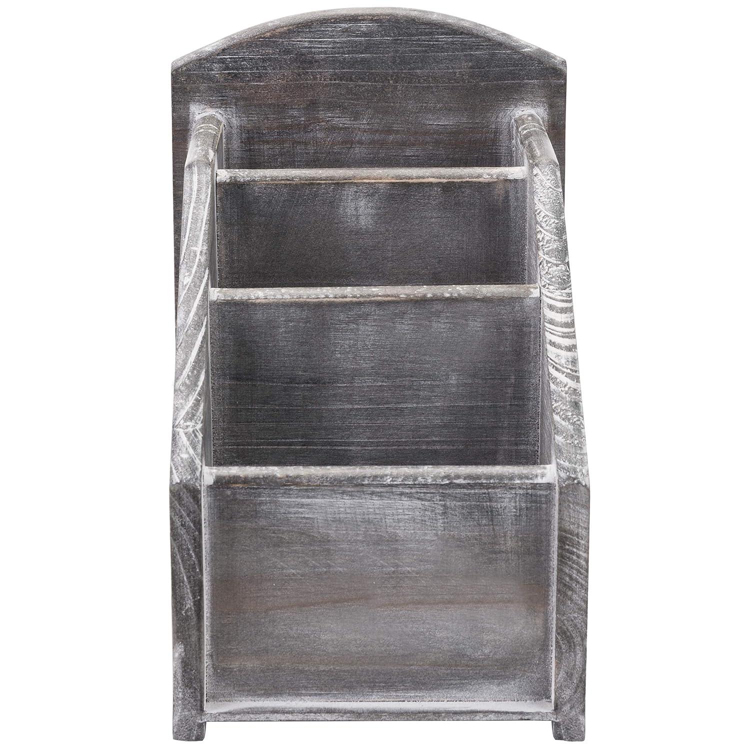 MyGift Gray/White Remote Control Holder