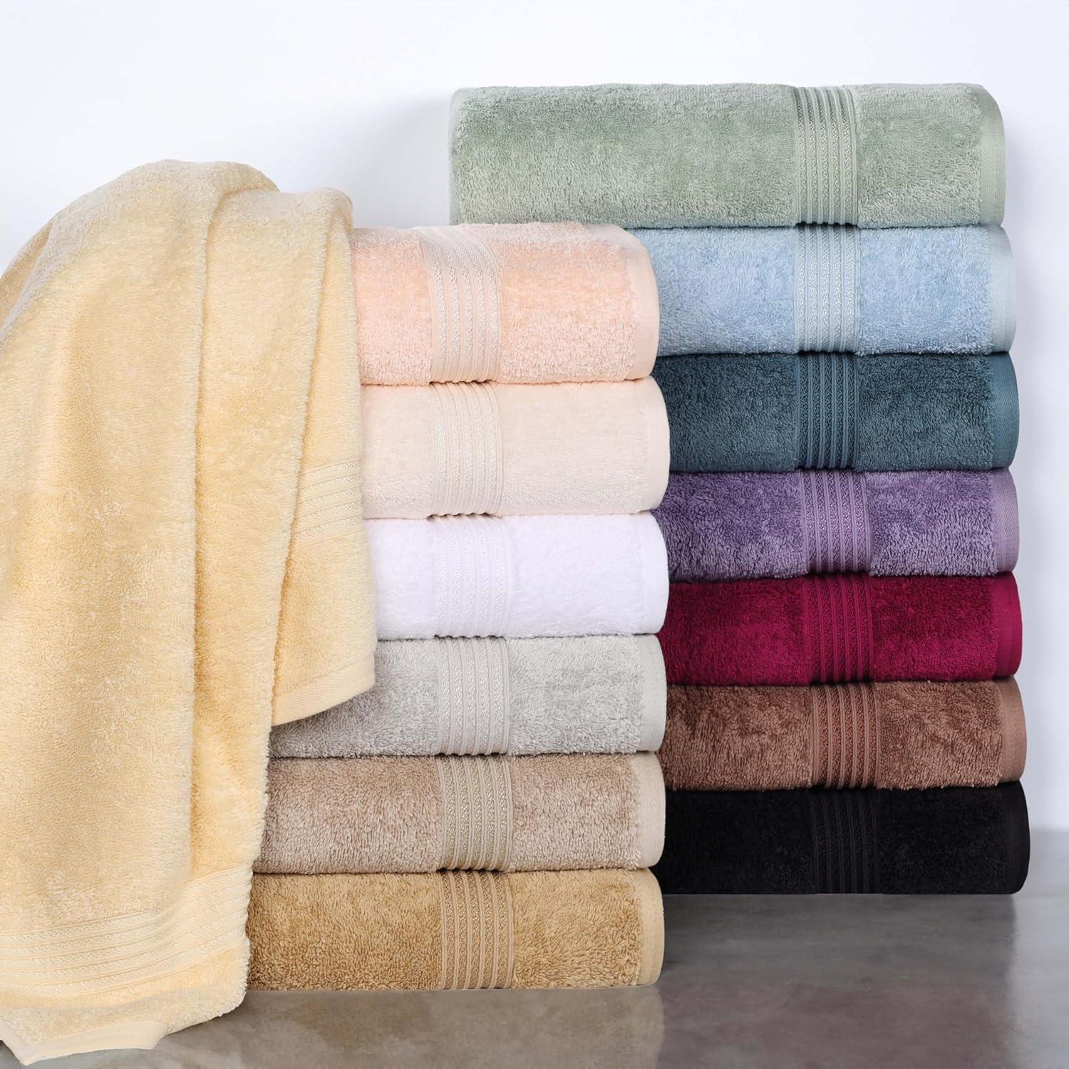 Superior Egyptian Cotton Absorbent 8-Piece Mocha Towel Set