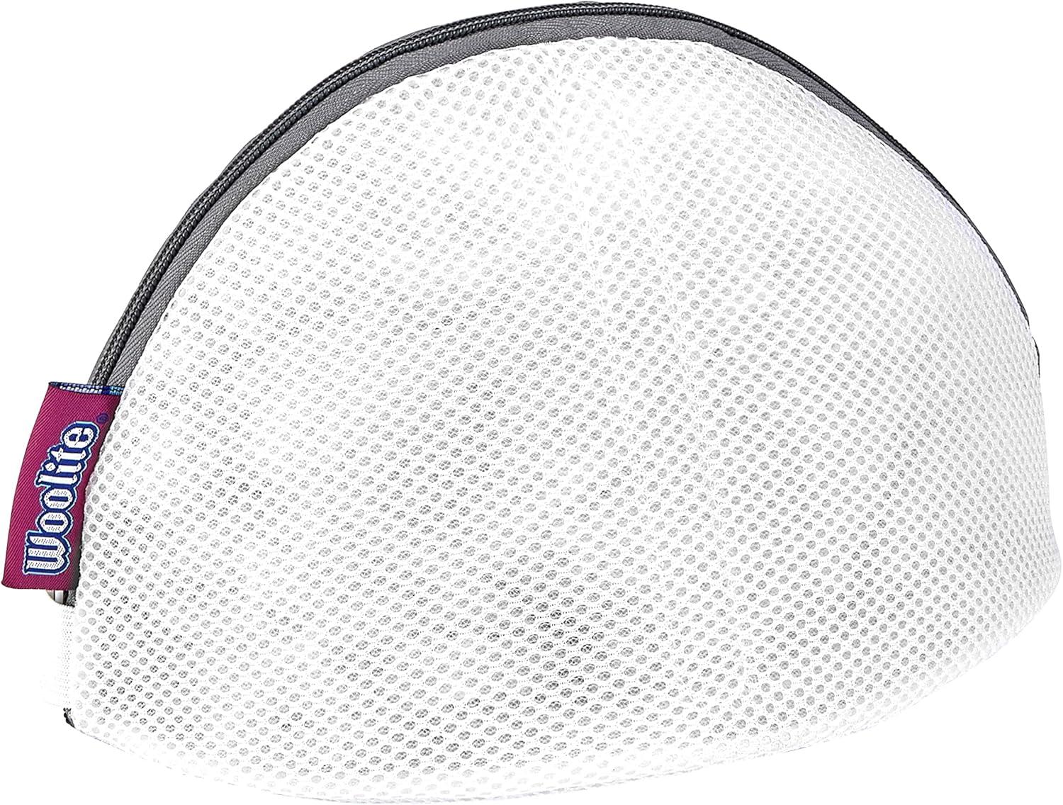 Extra-Large White Mesh Bra Wash Bag with Zipper