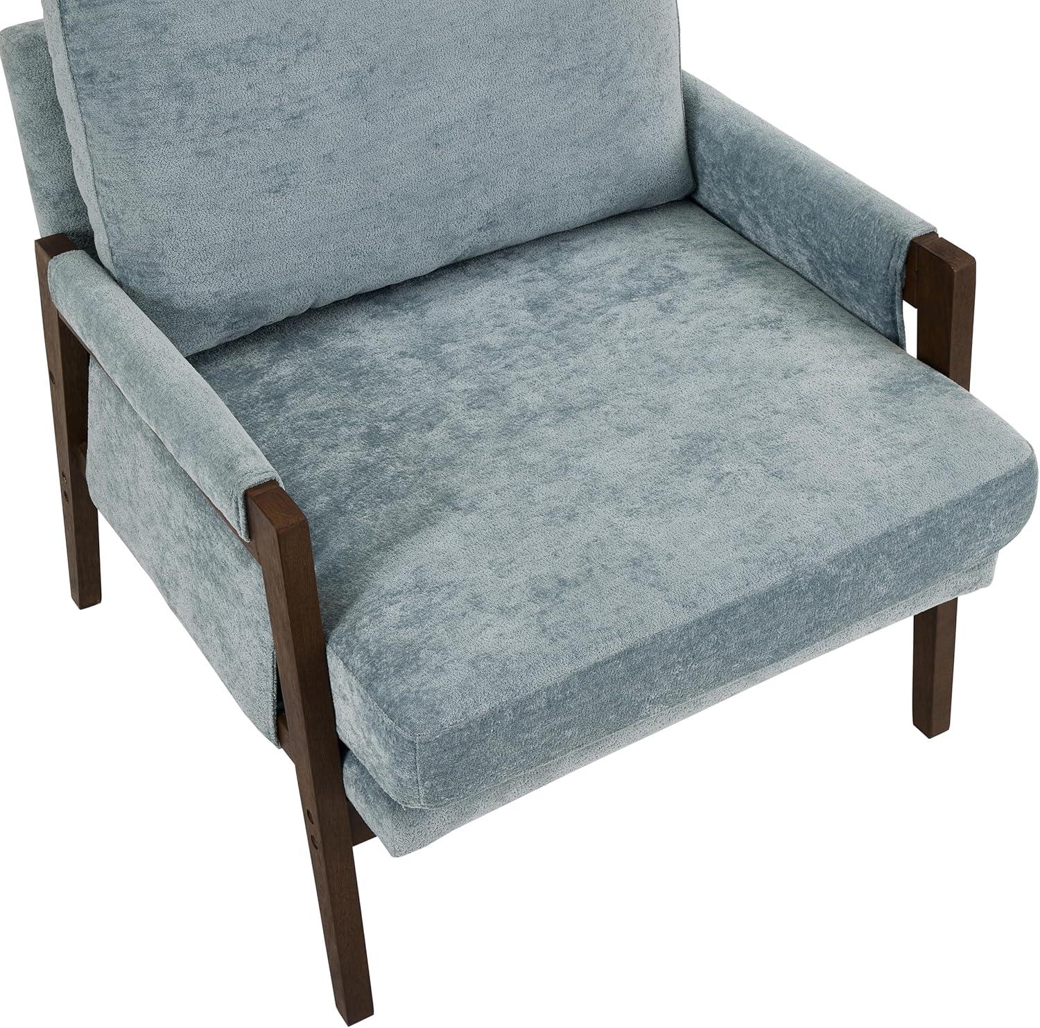 Roundhill Furniture Kelly Mid-Century Modern Velvet Accent Armchair