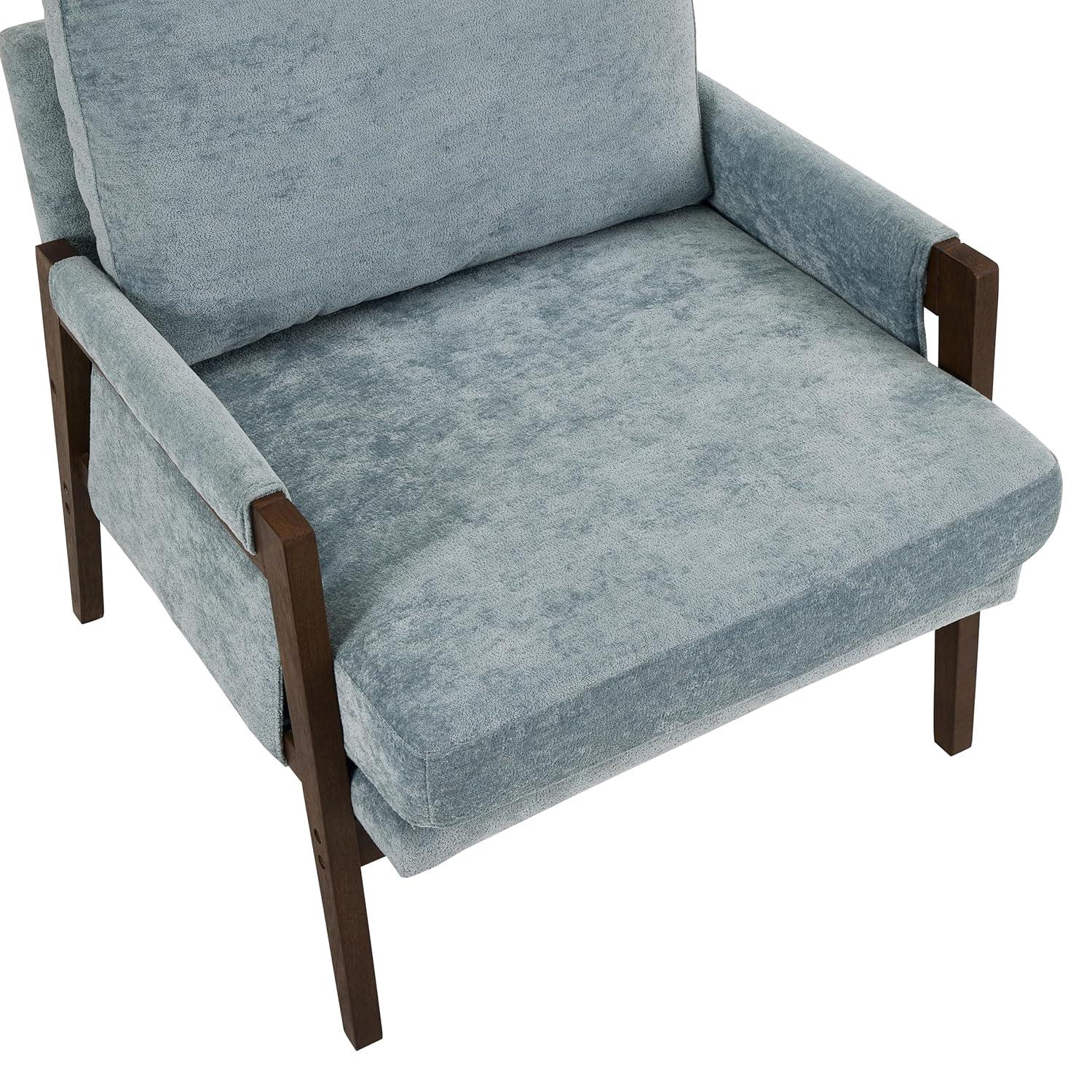 Roundhill Furniture Kelly Mid-Century Modern Velvet Accent Armchair