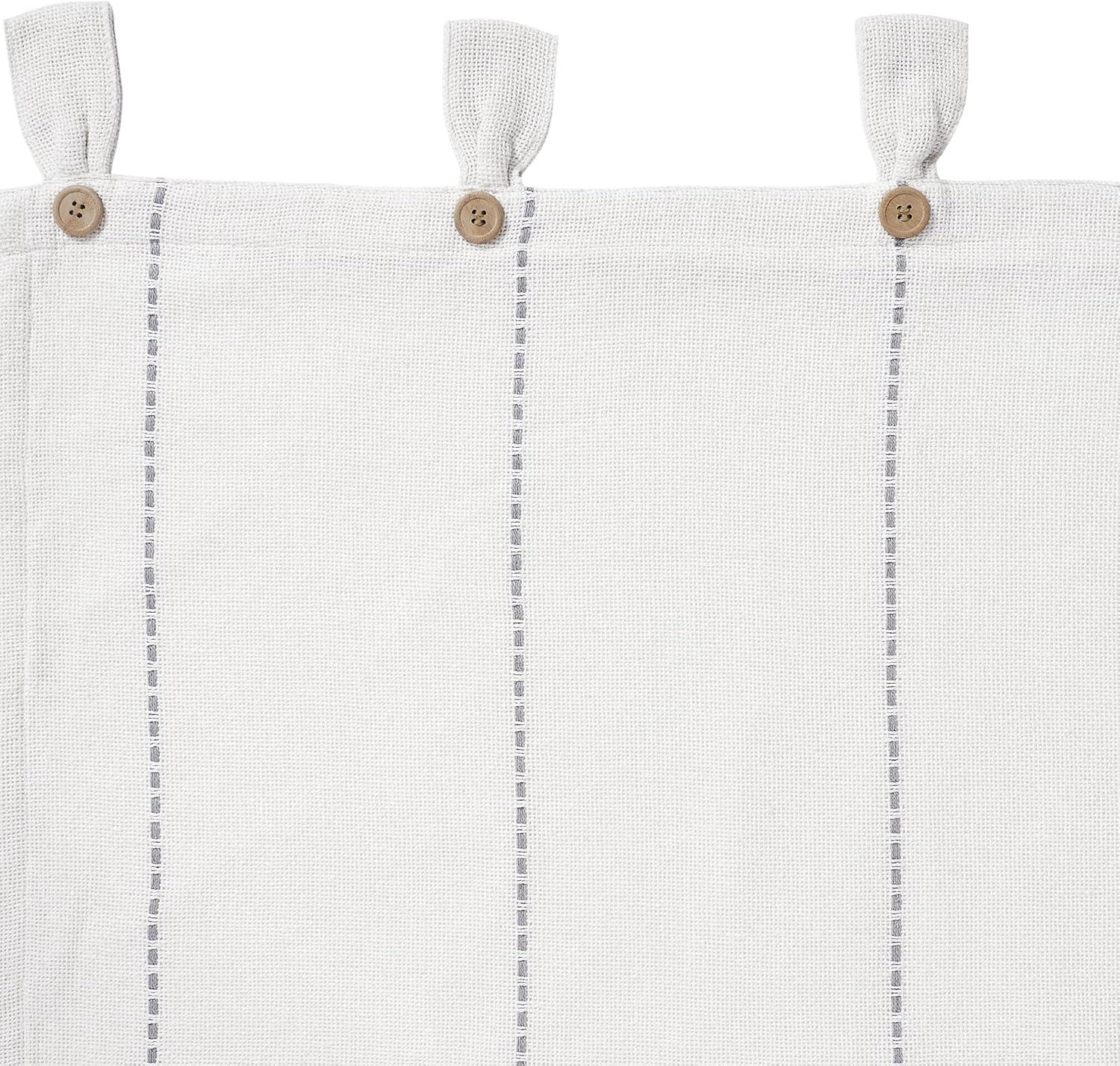 Gracie Oaks Cumberledge Stitched Burlap Tailored Window Valance
