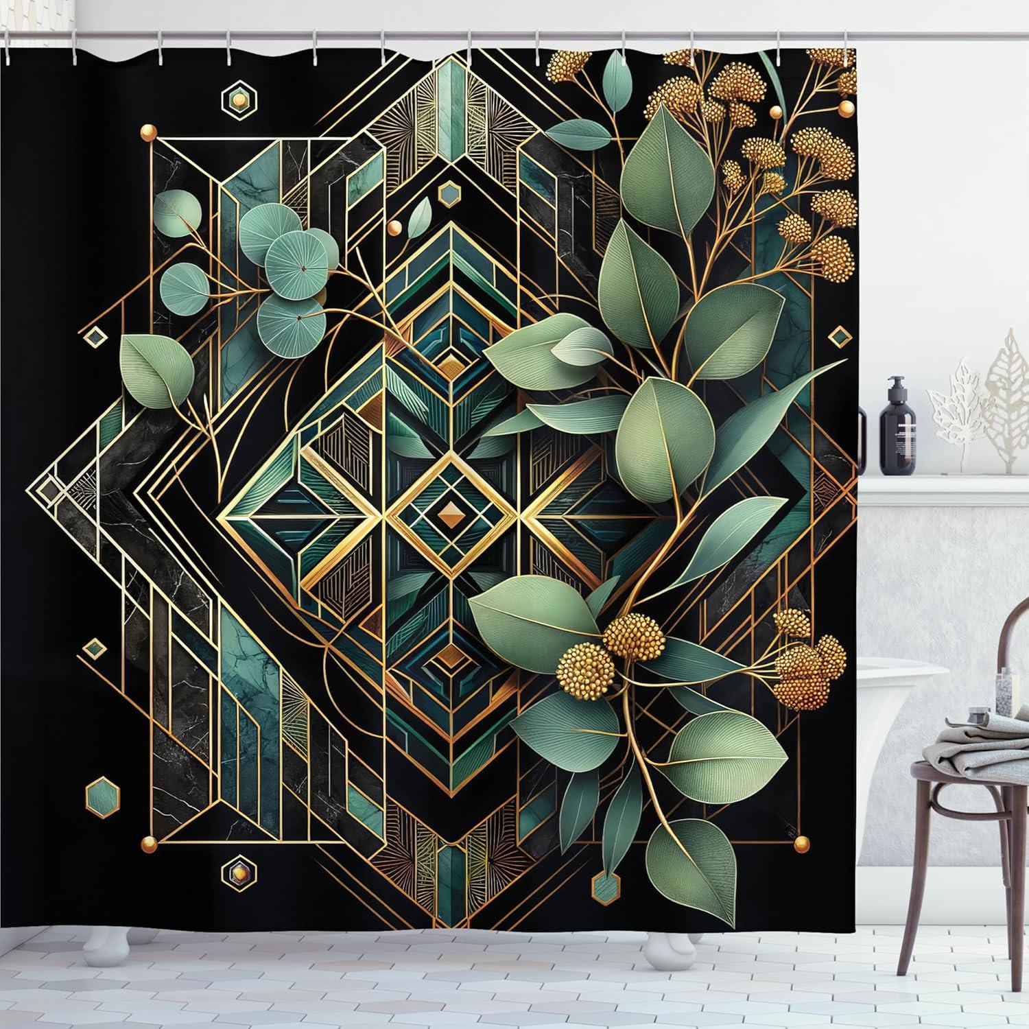 Ambesonne Floral Shower Curtain with Hooks Included