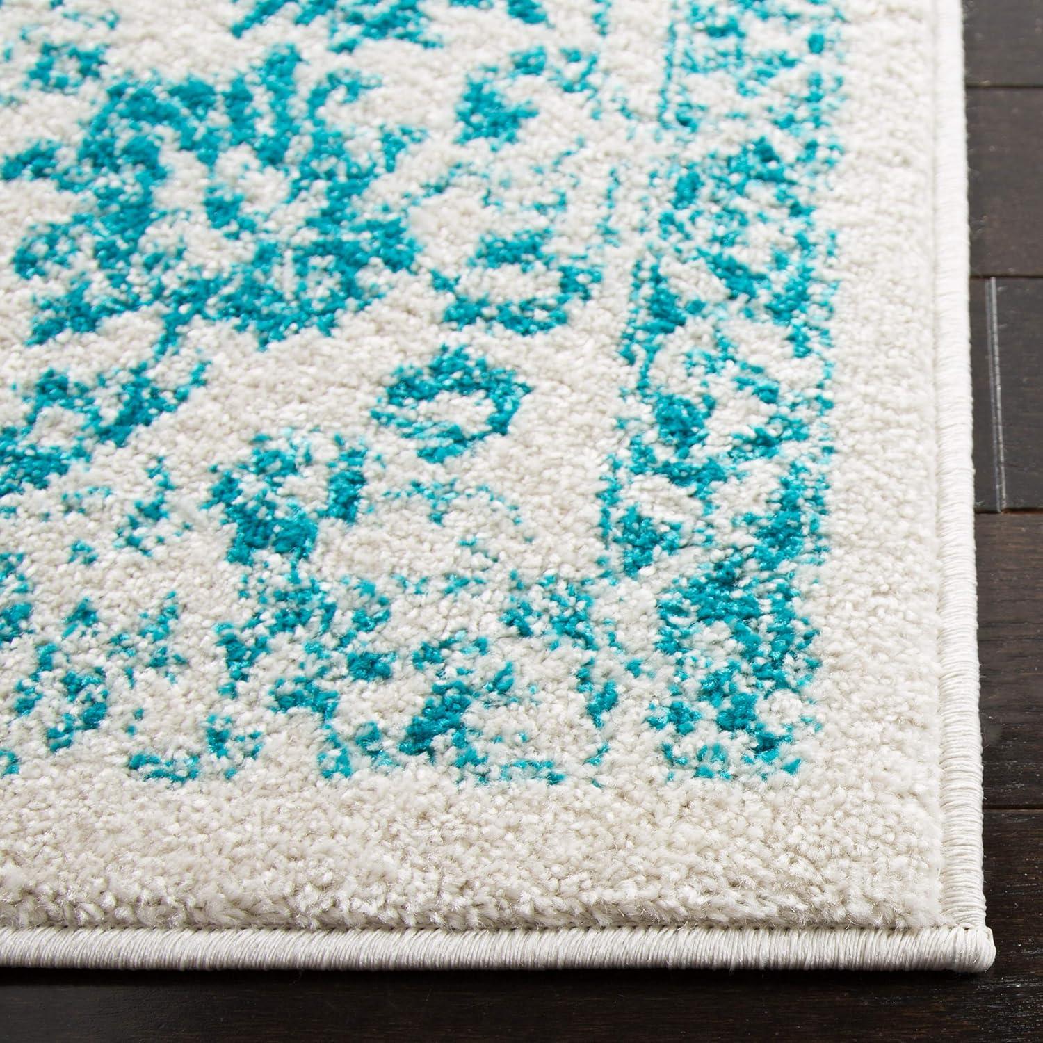 Adirondack ADR109 Machine Made Indoor Area Rug - Ivory/Teal - 8'x10' - Safavieh