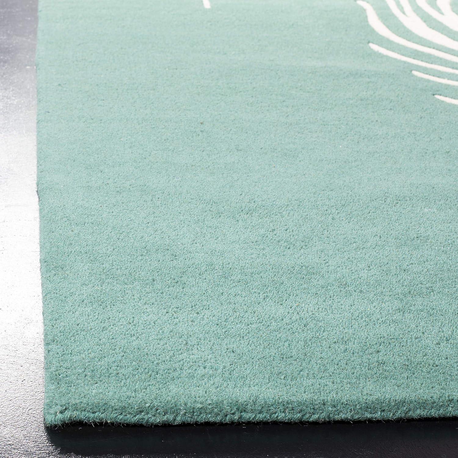 Soho SOH704 Hand Tufted Indoor Area Rug - Teal/Ivory - 3'6"x5'6" - Safavieh