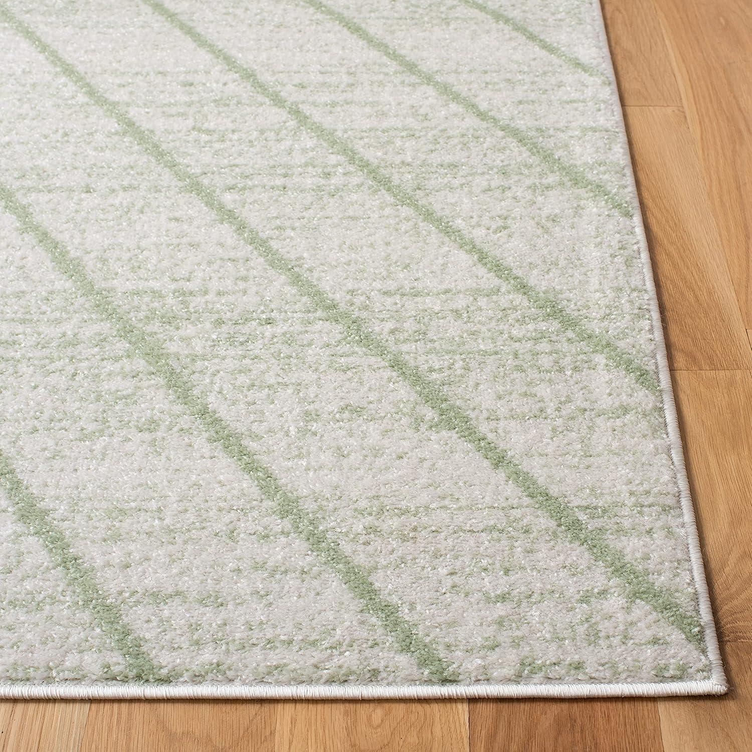 Adirondack ADR251 Machine Made Indoor Area Rug - Ivory/Sage - 4'x6' - Safavieh