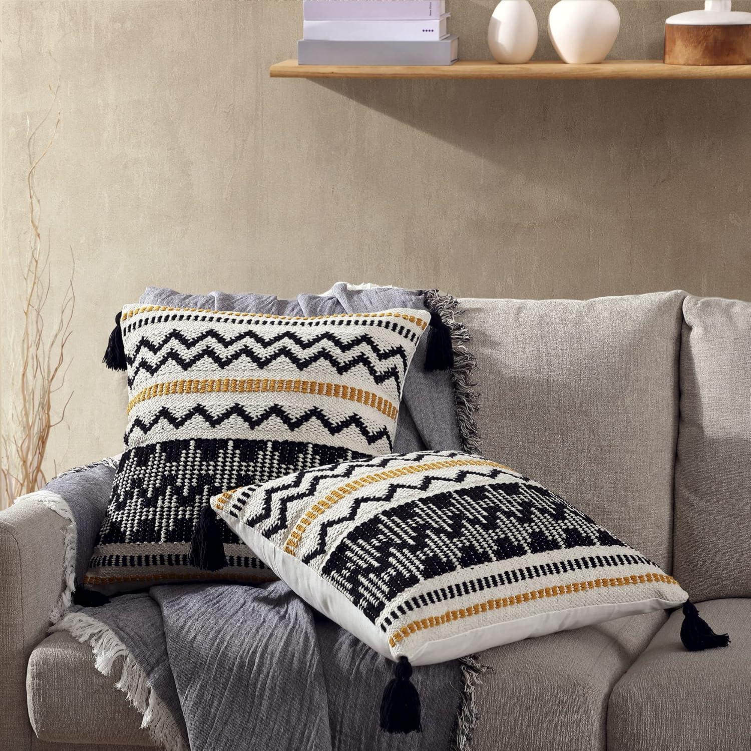 Tassels Cotton Throw Pillow