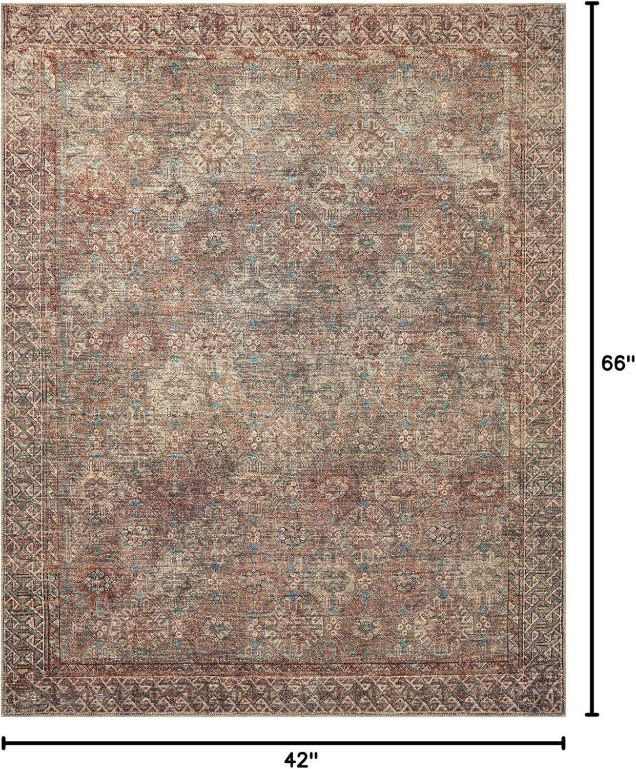 Amber Lewis x Loloi Billie Aqua / Rust Area Rug