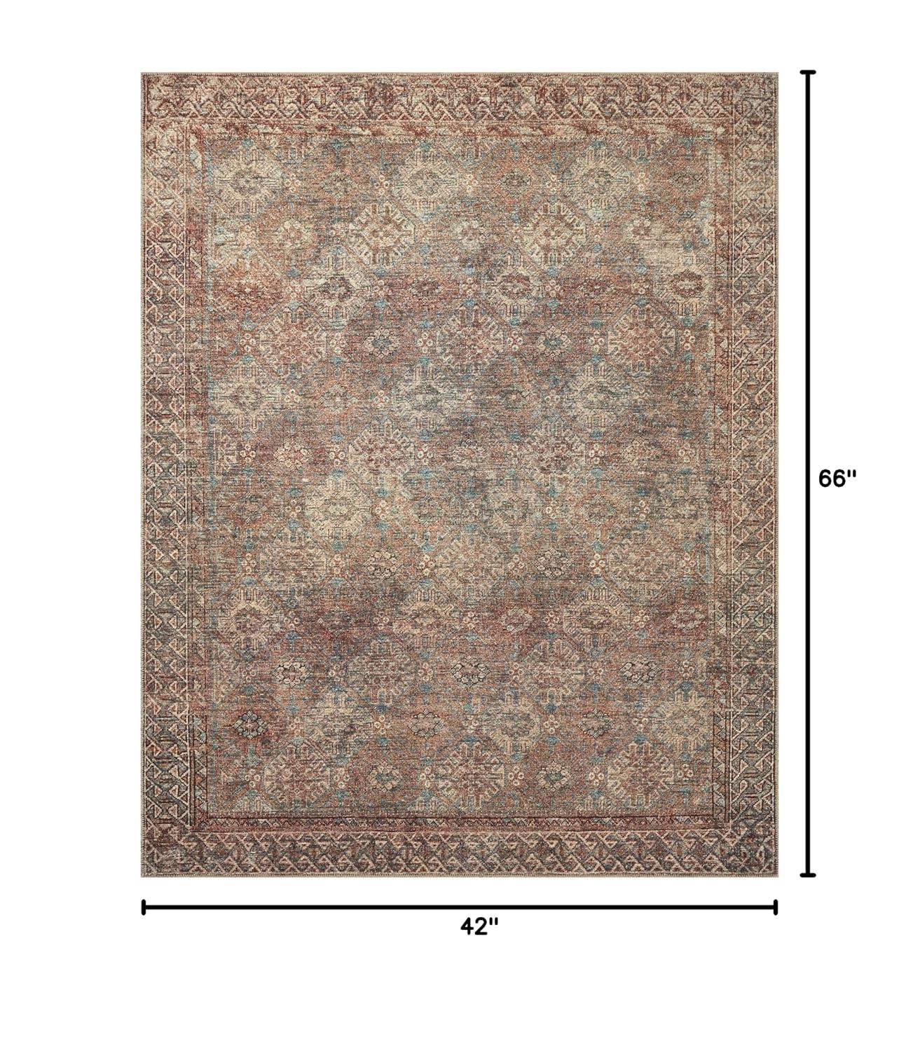 Amber Lewis x Loloi Amber Lewis x Loloi Billie Aqua / Rust Area Rug