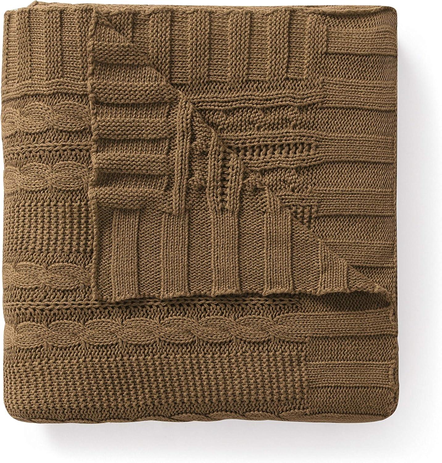 VCNY Dublin Cable Knit Throw Blanket, 50" x 70"