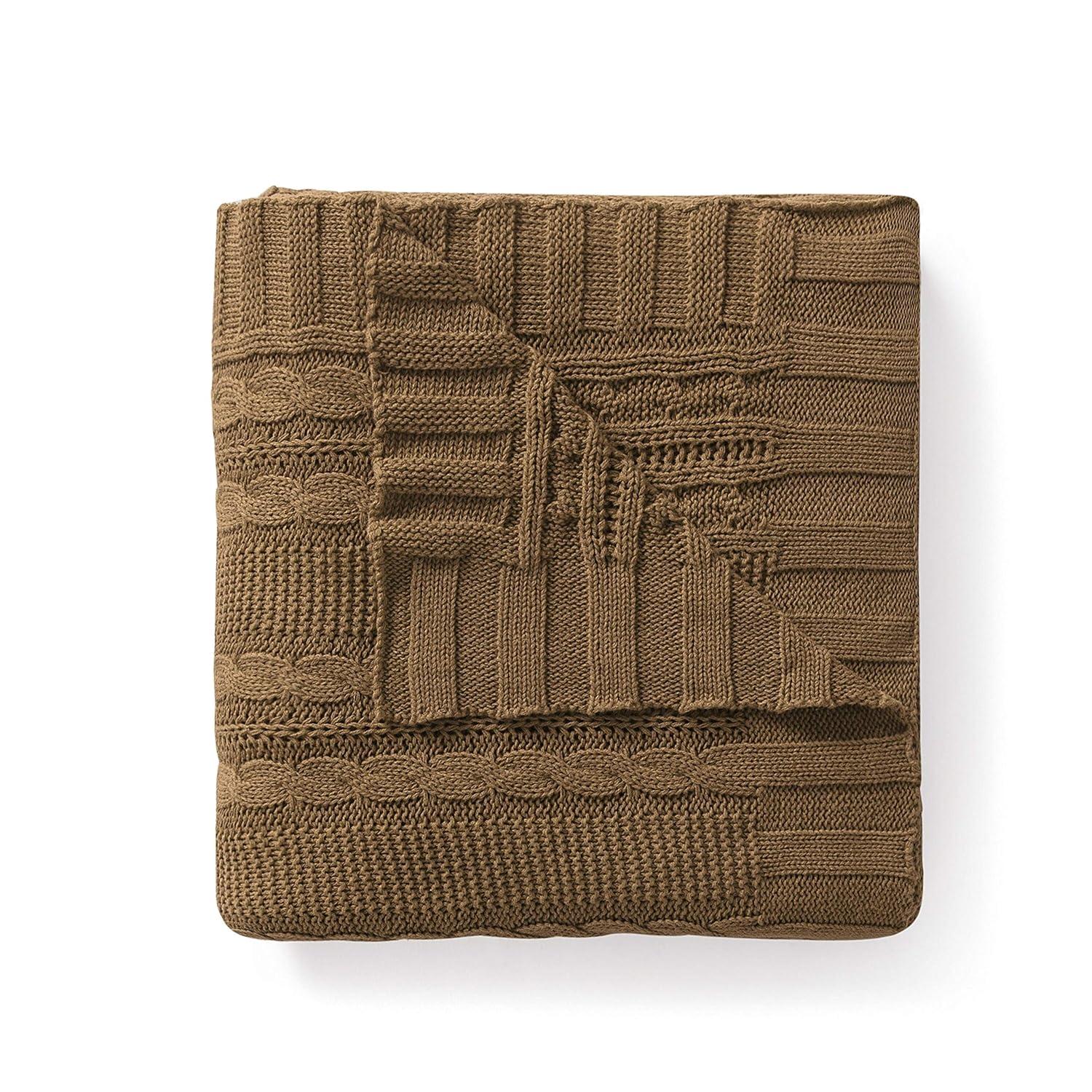 VCNY Dublin Cable Knit Throw Blanket, 50" x 70"