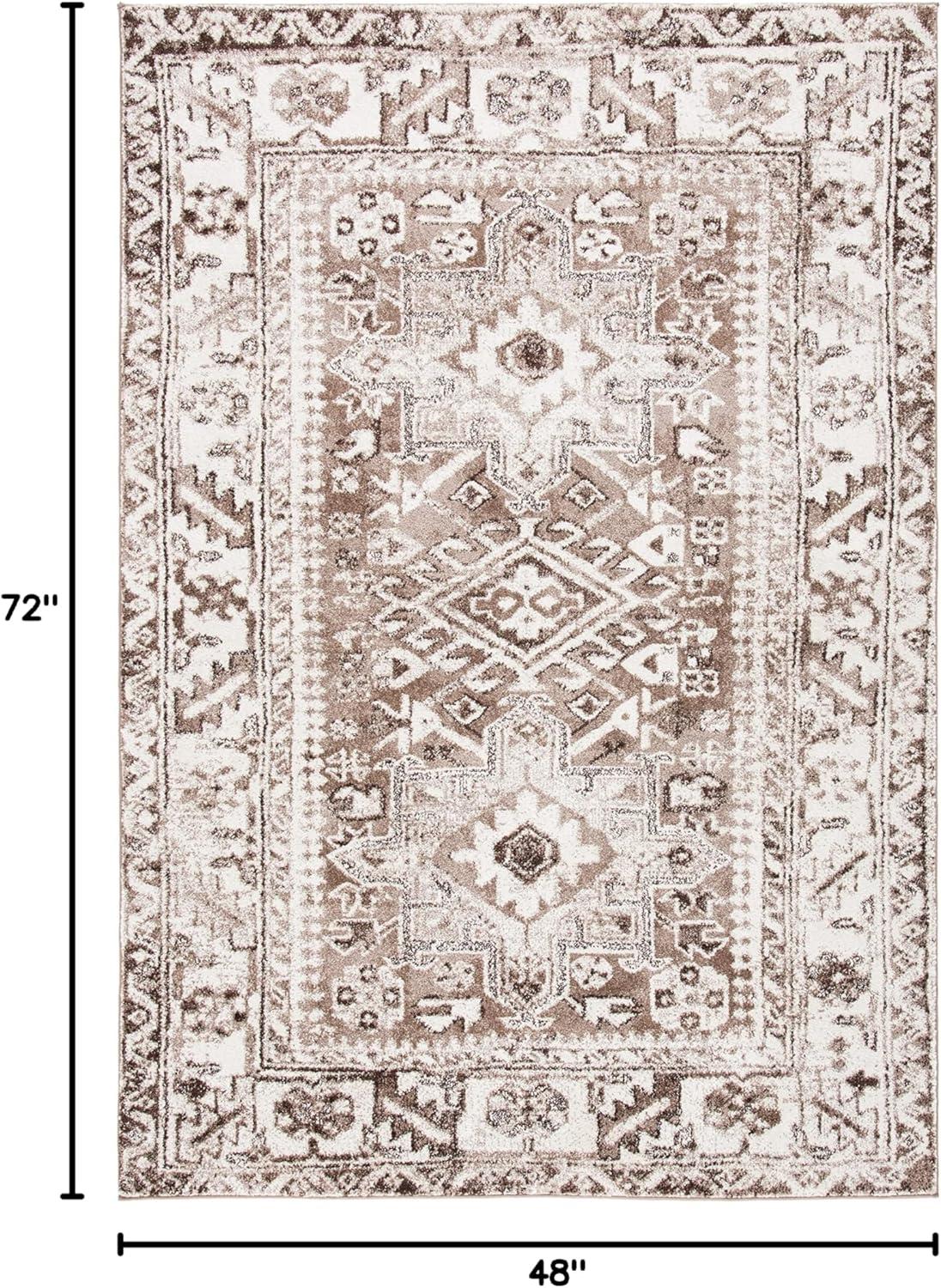 Vintage Hamadan VTH211 Power Loomed Area Rug - Blue/Grey - 4'x6' - Safavieh.