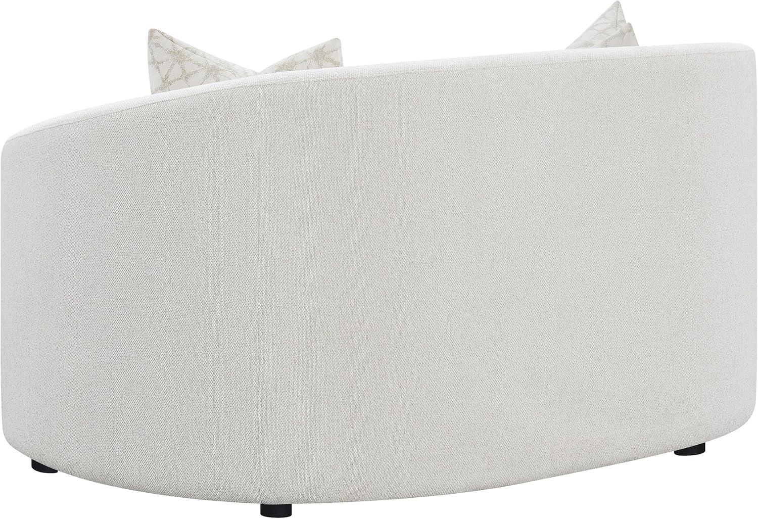 Coaster Rainn 3-piece Modern Fabric Upholstered Tight Back Living Room Set Latte