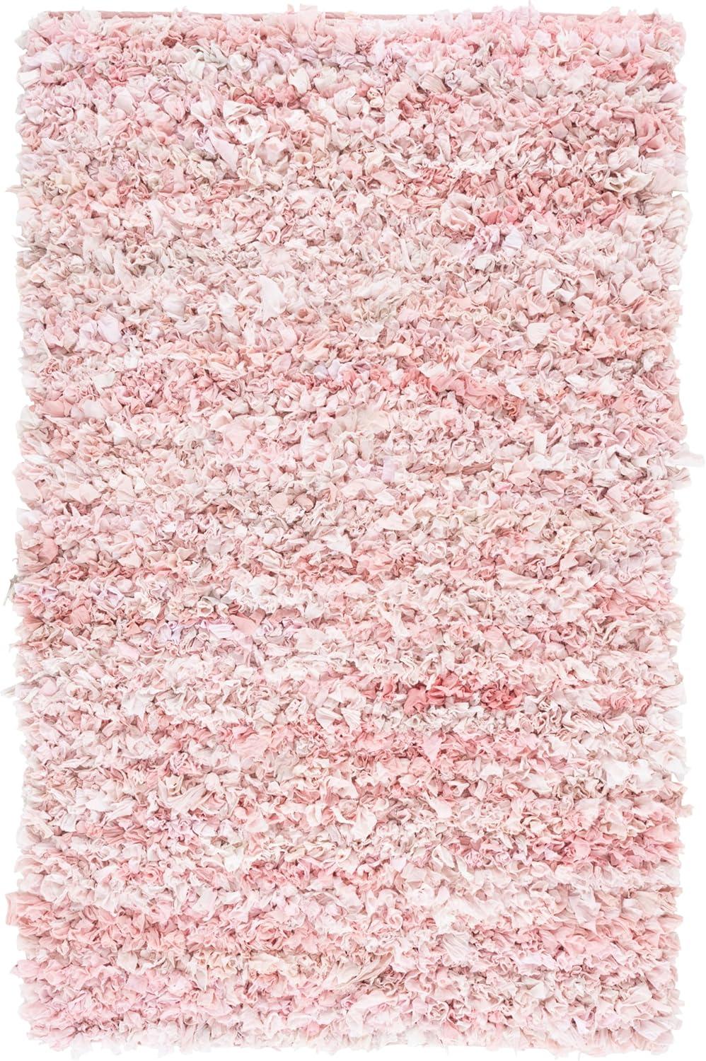 SAFAVIEH Glen Solid Plush Shag Area Rug, Pink, 6' x 9'