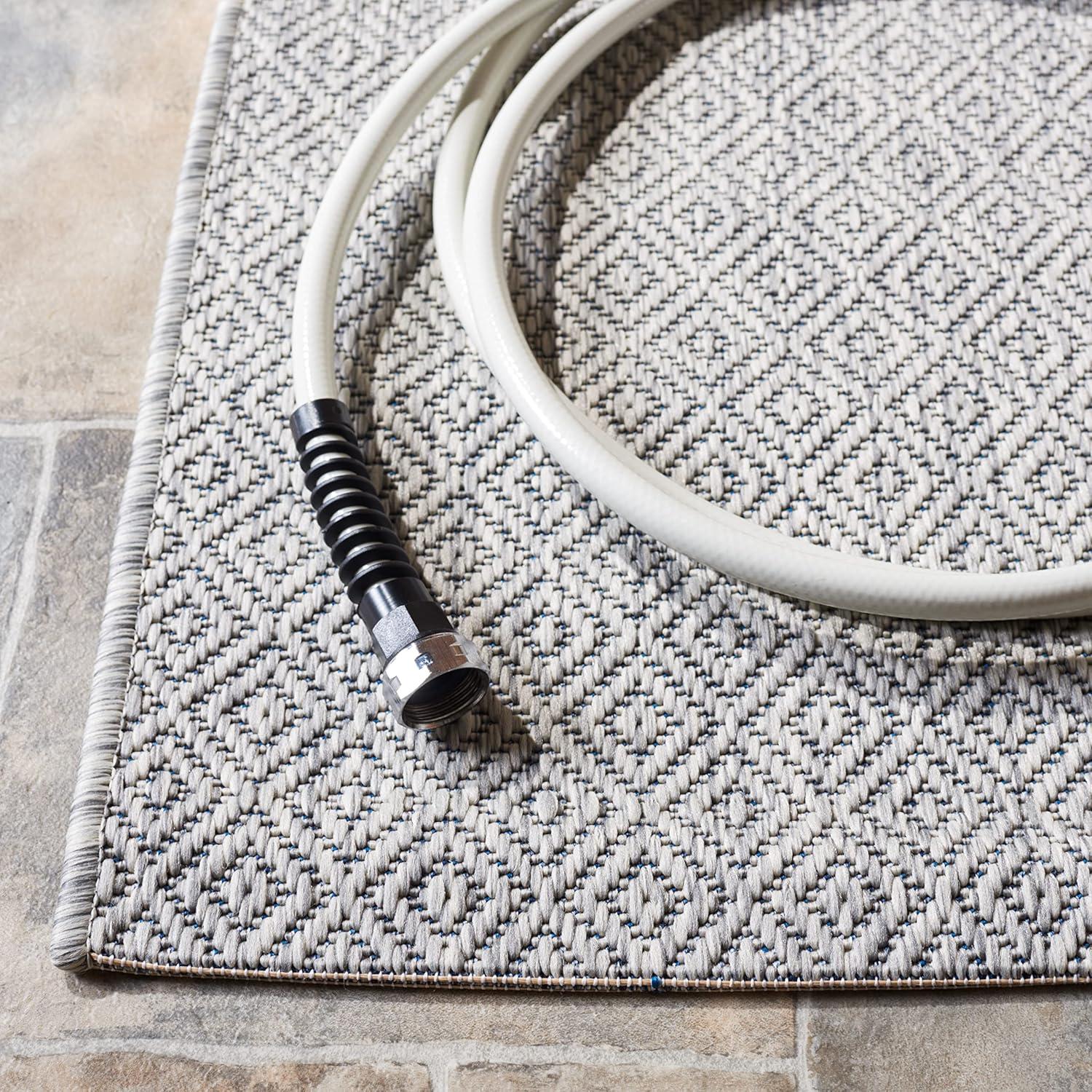 Geometric Gray Indoor/Outdoor Area Rug
