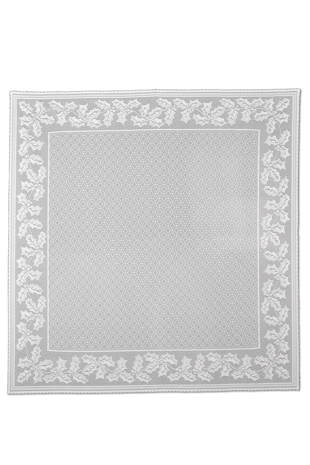 Heritage Lace Holly Vine 58x58 Topper, White