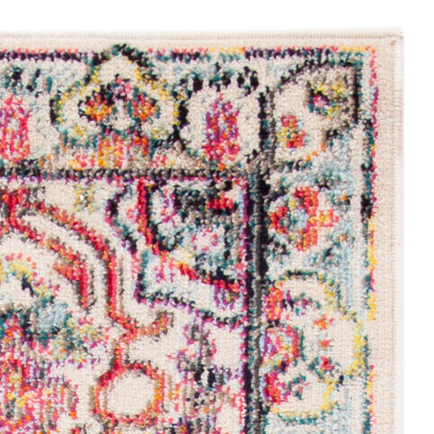 Madison MAD256 Power Loomed Area Rug - Ivory/Red - 4'x6' - Safavieh.
