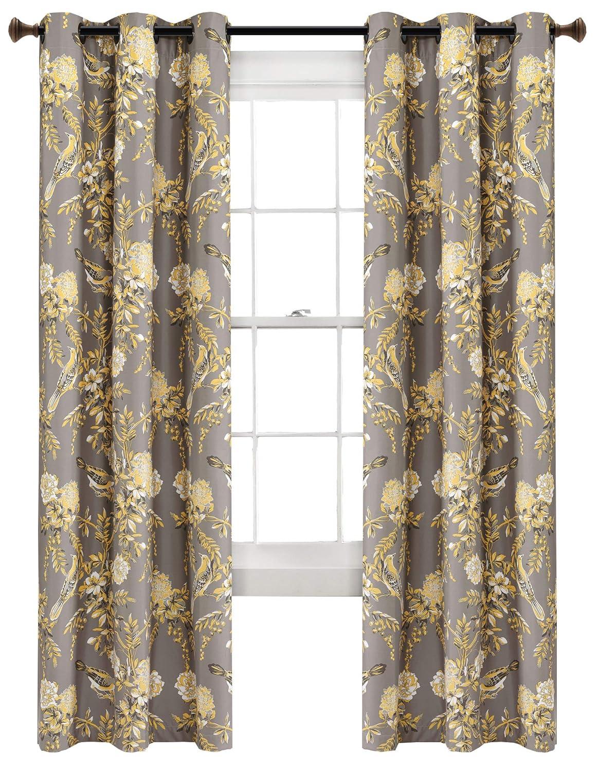 Lush Decor Foreston Floral Max Blackout Thermal Curtain Panels (Set of 2)