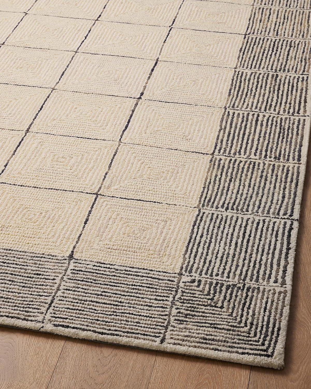 Chris Loves Julia x Loloi Francis Collection FRA-02 Cream / Black, ContemporaryArea Rug