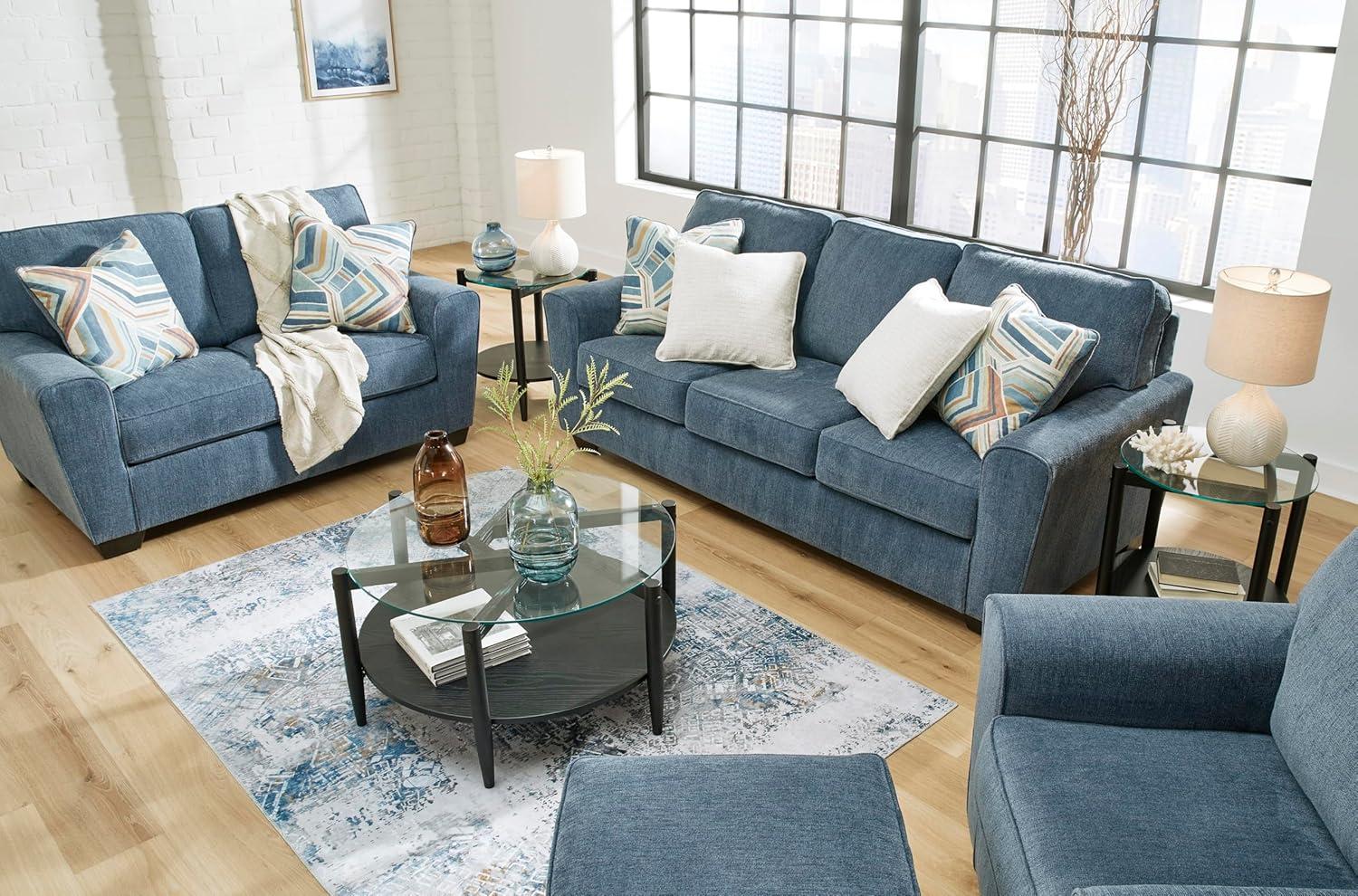 Signature Design by Ashley Cashton Blue Loveseat